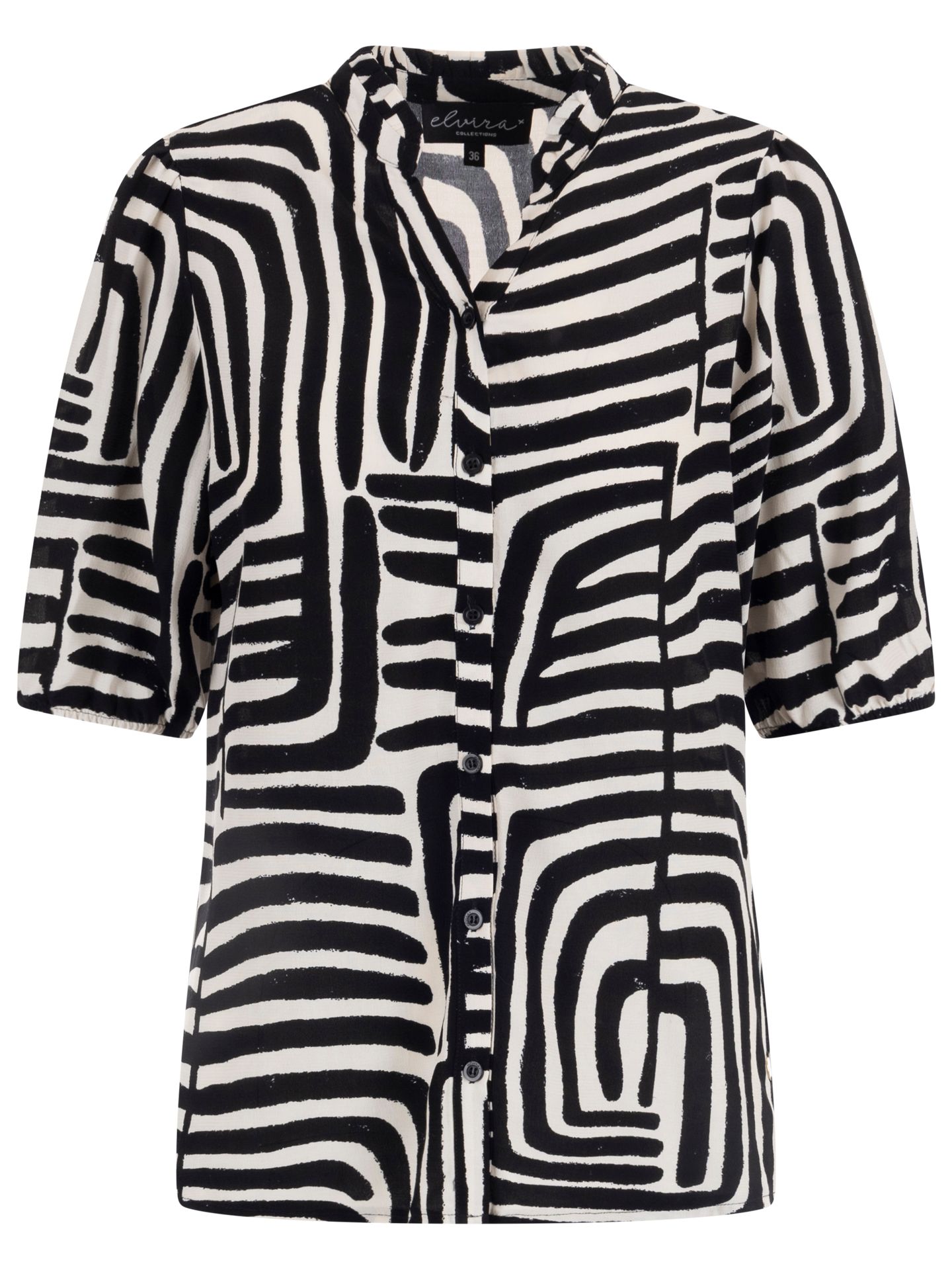Elvira Collections Blouse Abby Zwart-wit 00083935-7900