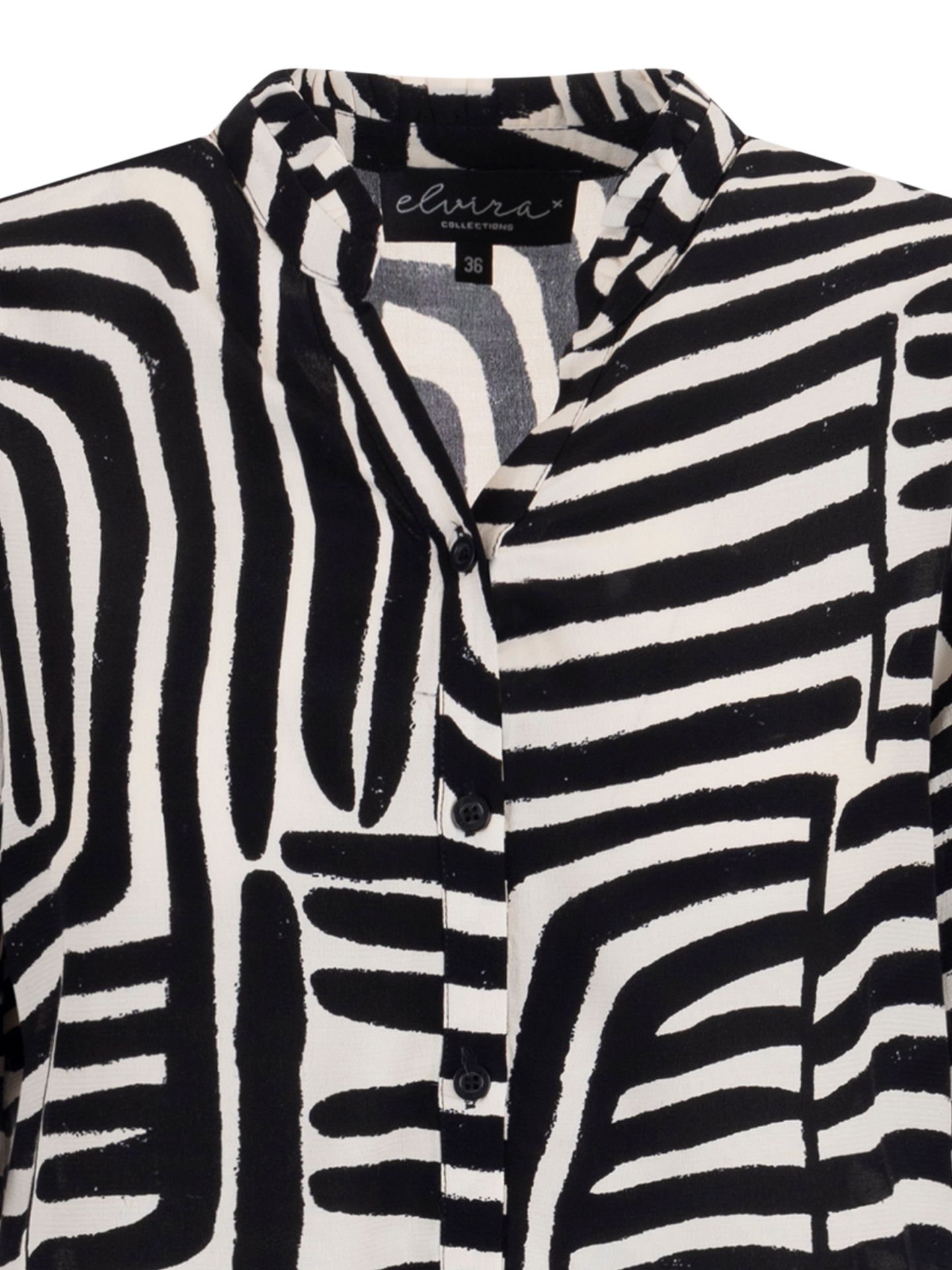 Elvira Collections Blouse Abby Zwart-wit 00083935-7900