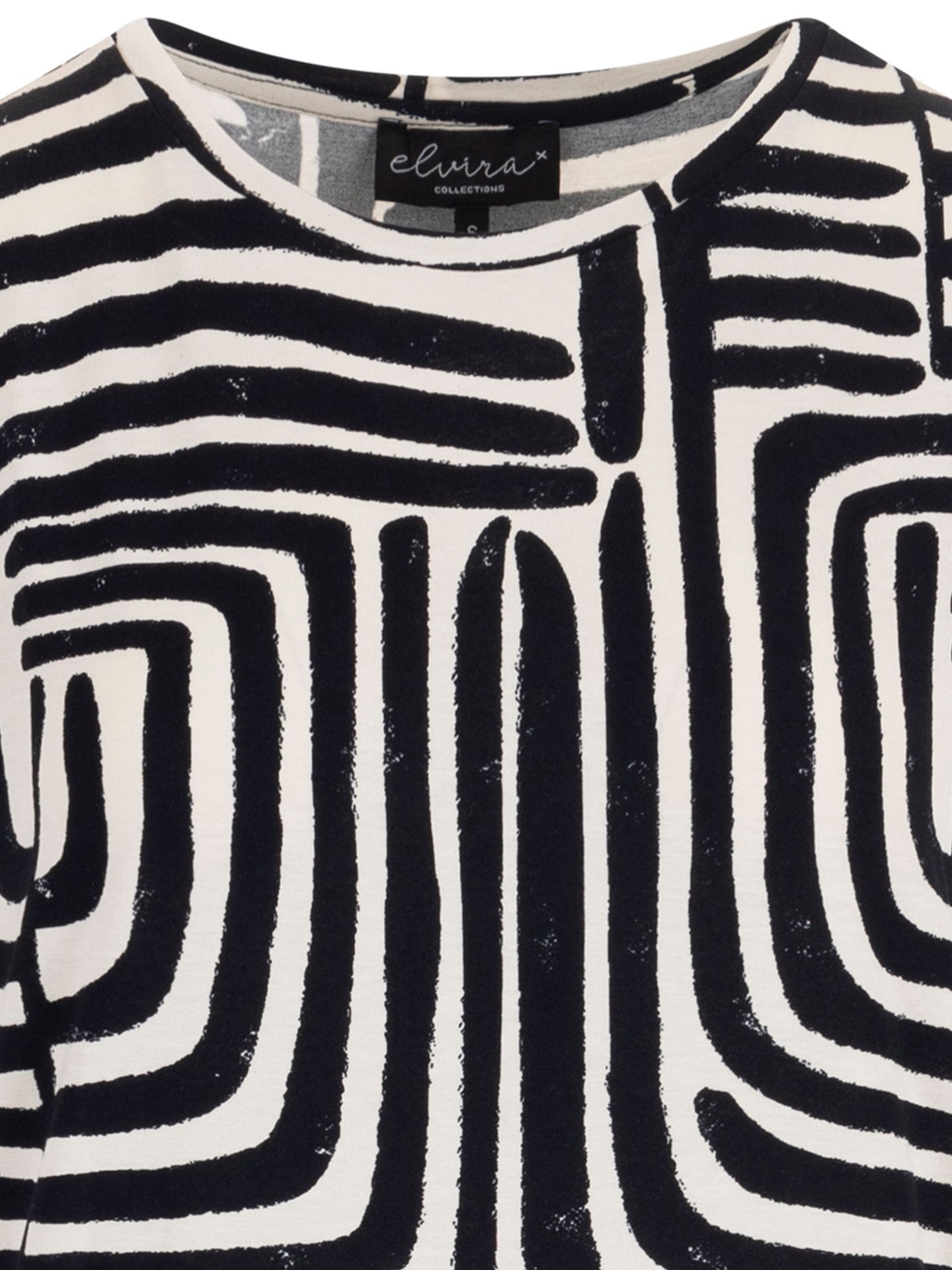 Elvira Collections T-shirt Betty Zwart-wit 00083938-7900