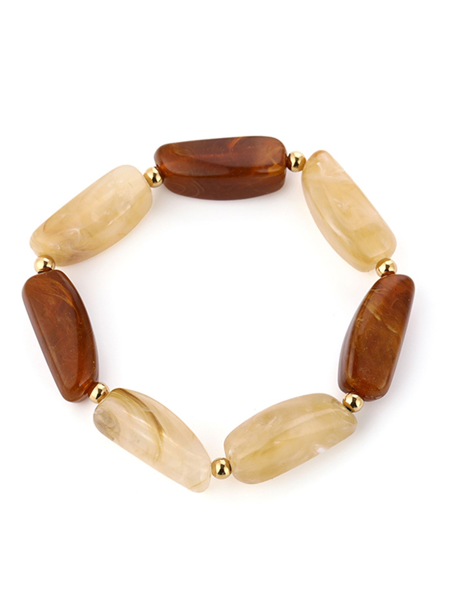 Schijvens mode Armband Betty Taupe 00083957-5500