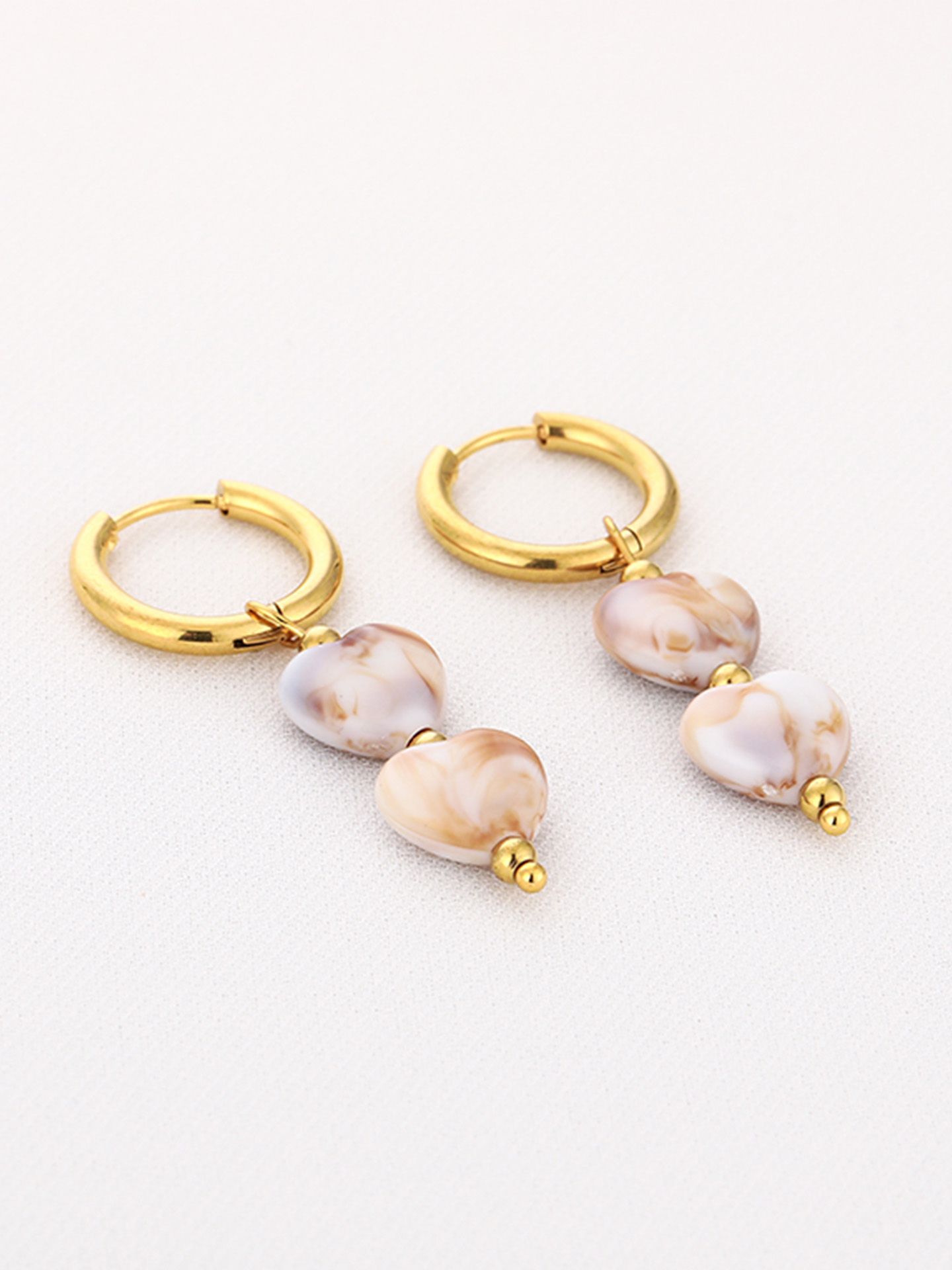 Schijvens mode Oorbellen Kimmy Beige 00083963-5200