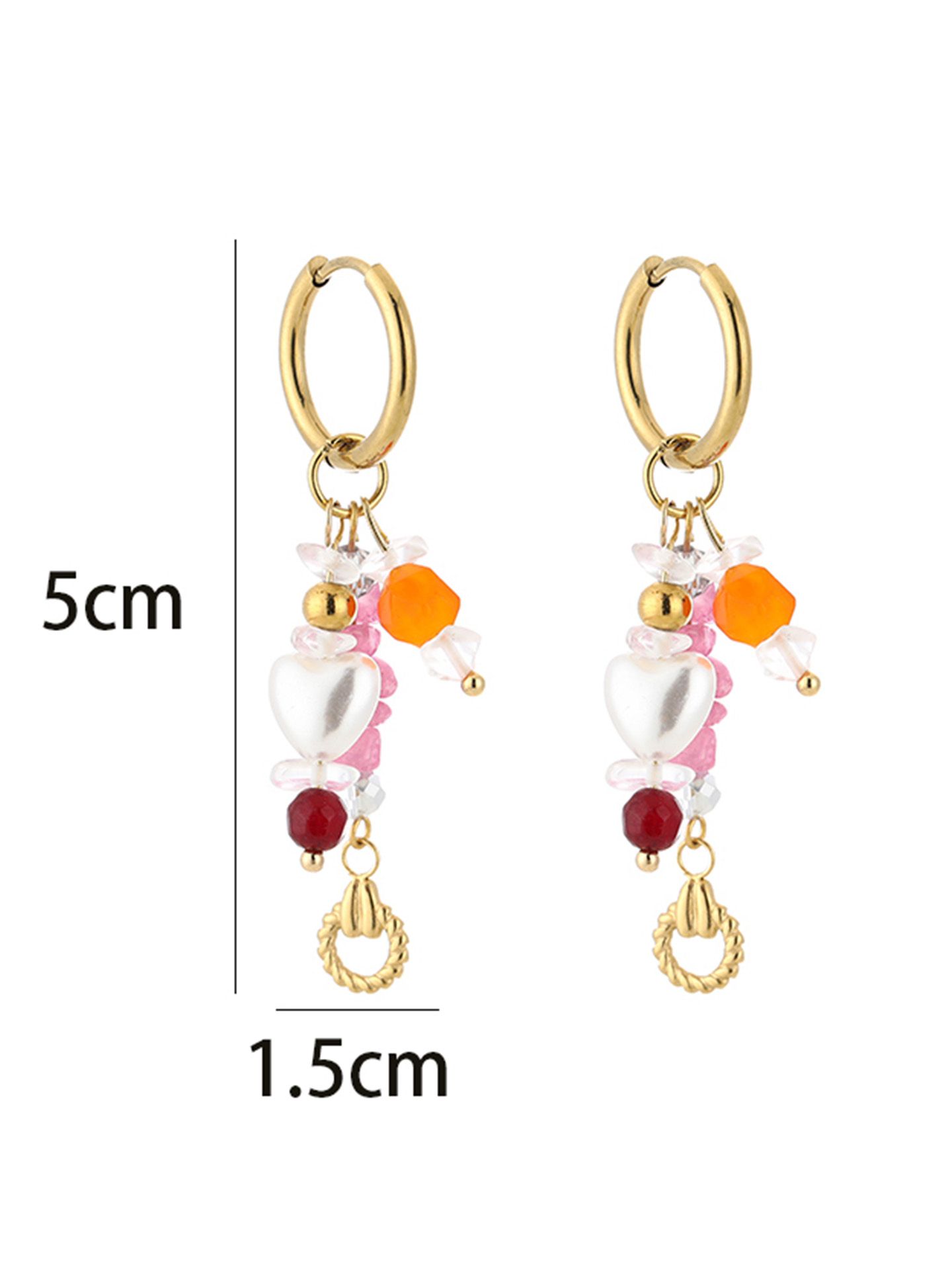 Schijvens mode Oorbel Fenna Roze 00083964-4000