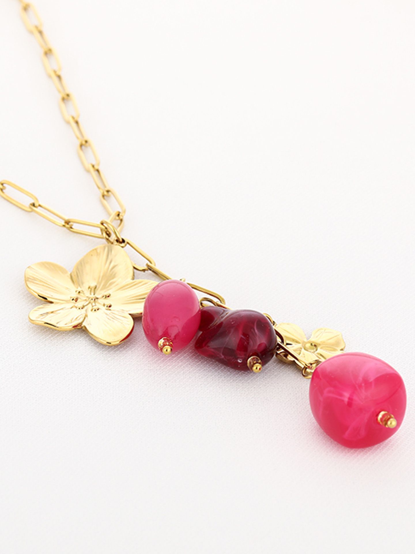 Schijvens mode Ketting Monica Roze 00083978-4000