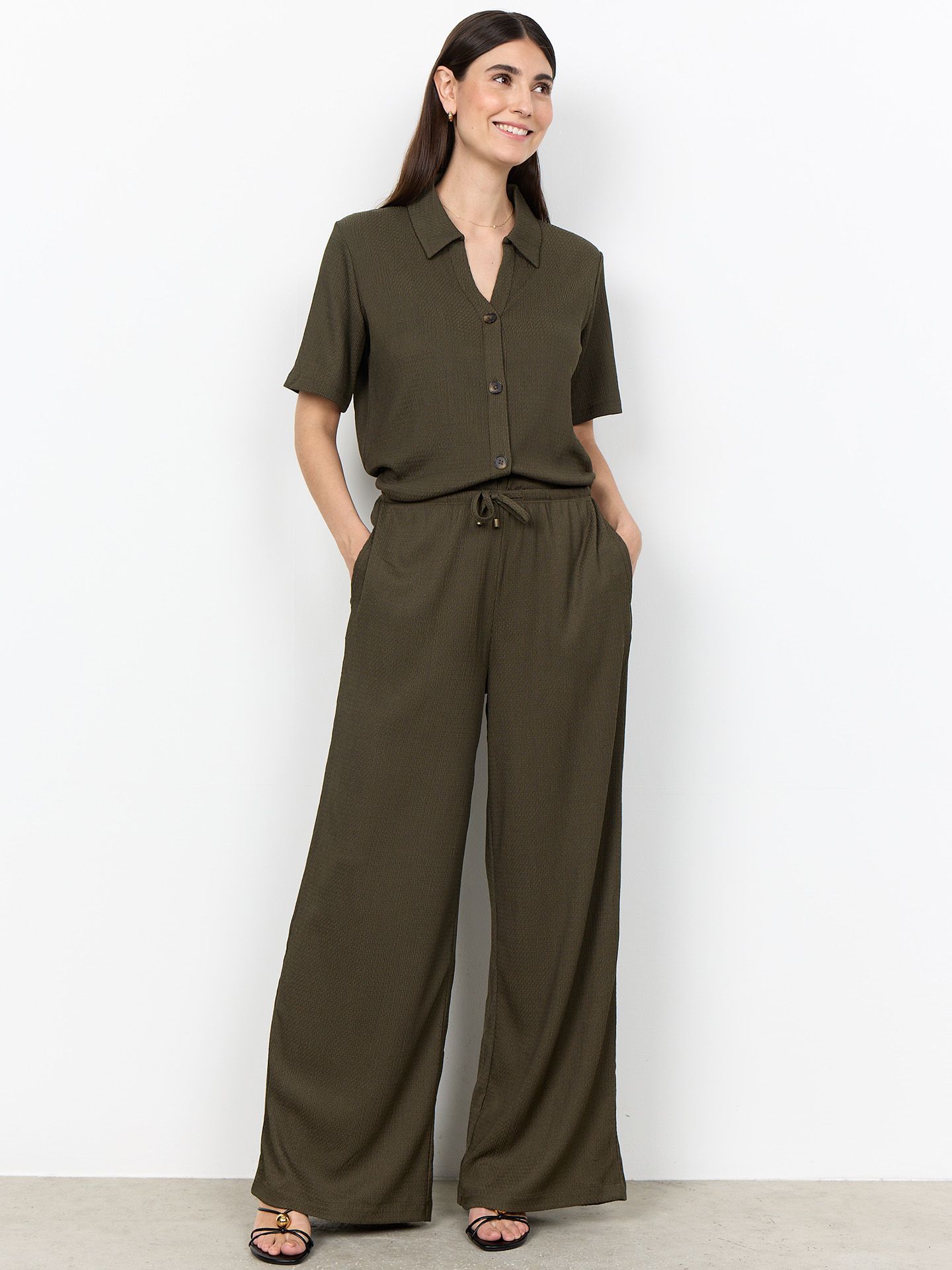 Soyaconcept Wide Leg Broek Delal Groen 00084004-6300