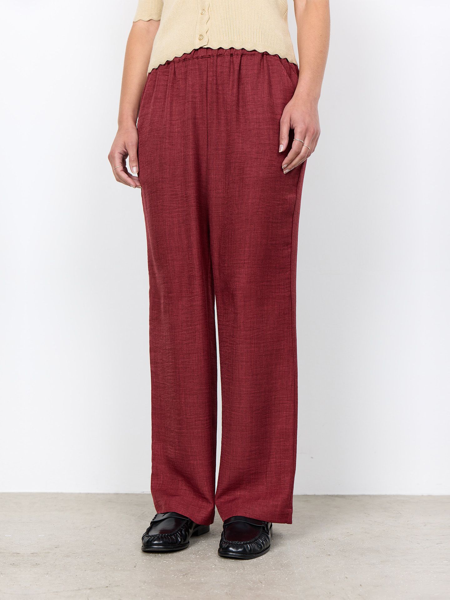 Soyaconcept Straight Broek Charissa Rood 00084013-3350
