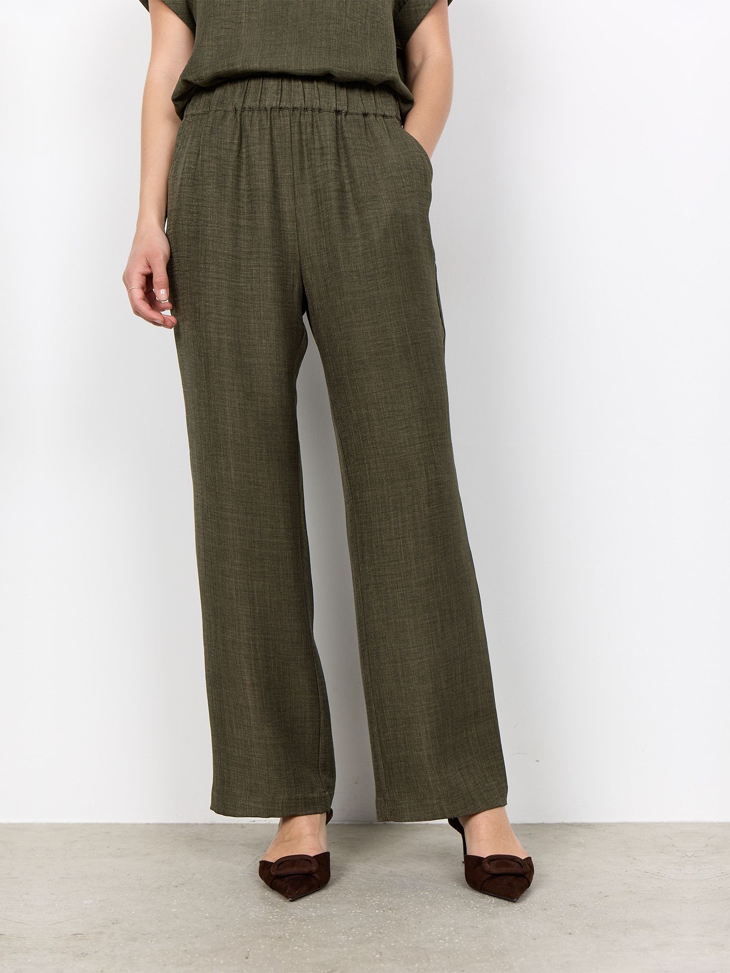 Soyaconcept Straight Broek Charissa Groen 00084013-6300