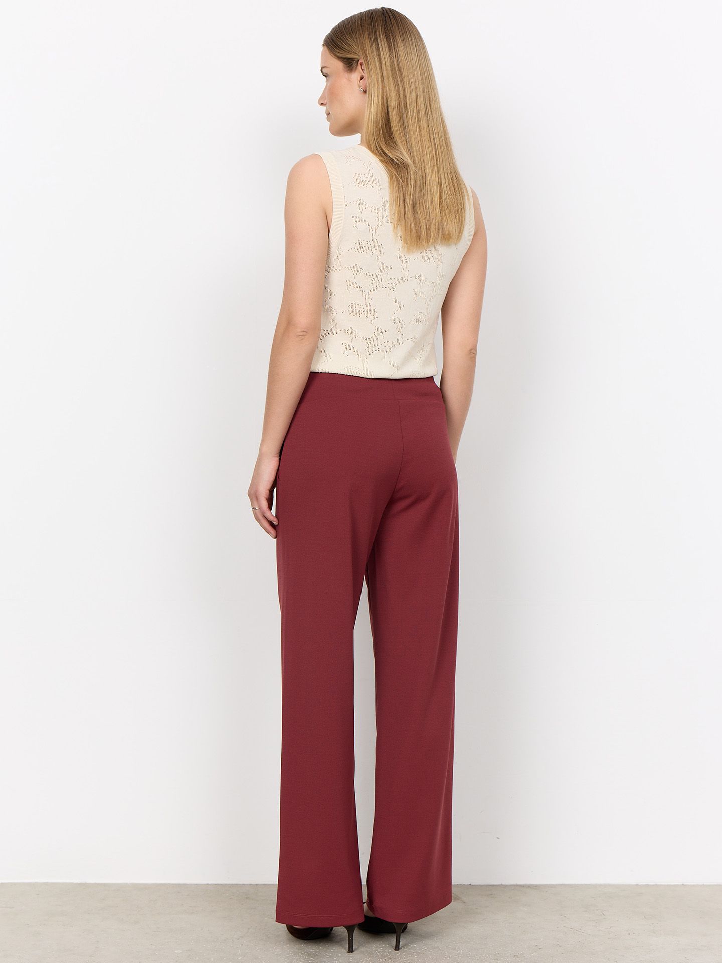 Soyaconcept Wide Fit Broek Siham Rood 00084024-3350