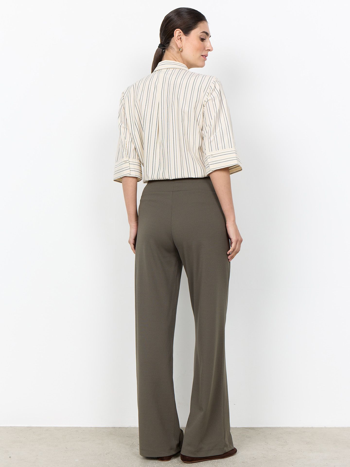 Soyaconcept Wide Fit Broek Siham Groen 00084024-6300