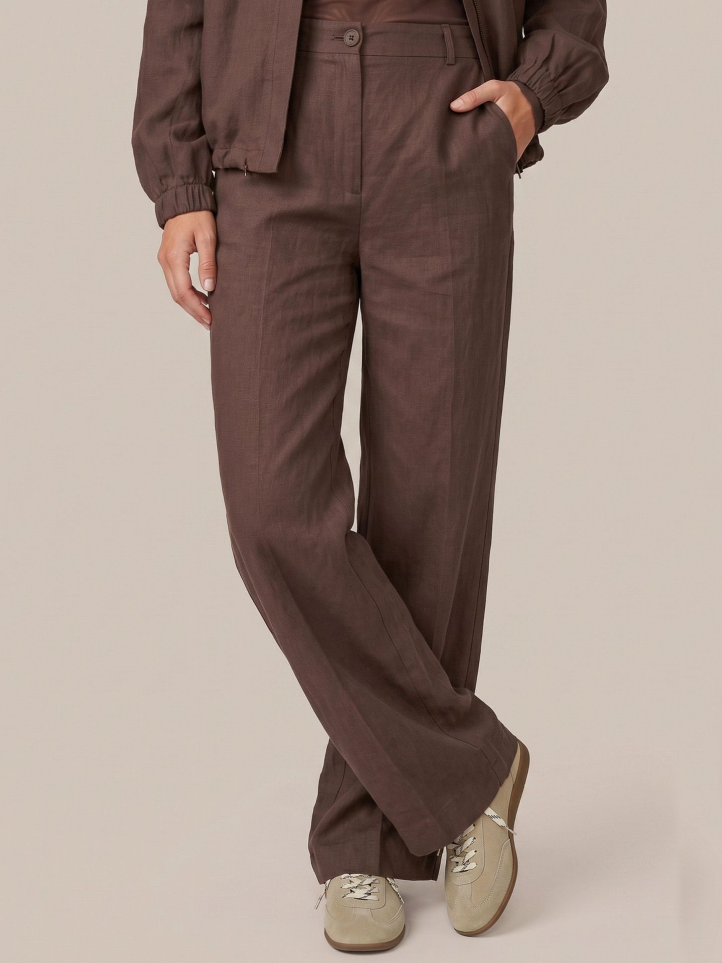 C&S The Label Wide Leg Broek Pernilla Bruin 00084039-5800
