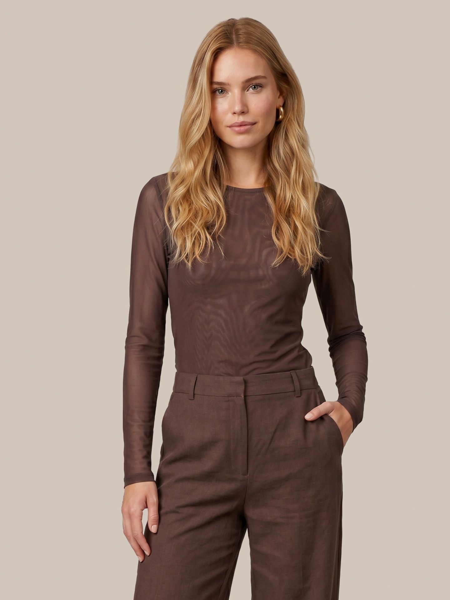 C&S The Label Shirt Tanea Bruin 00084043-5800