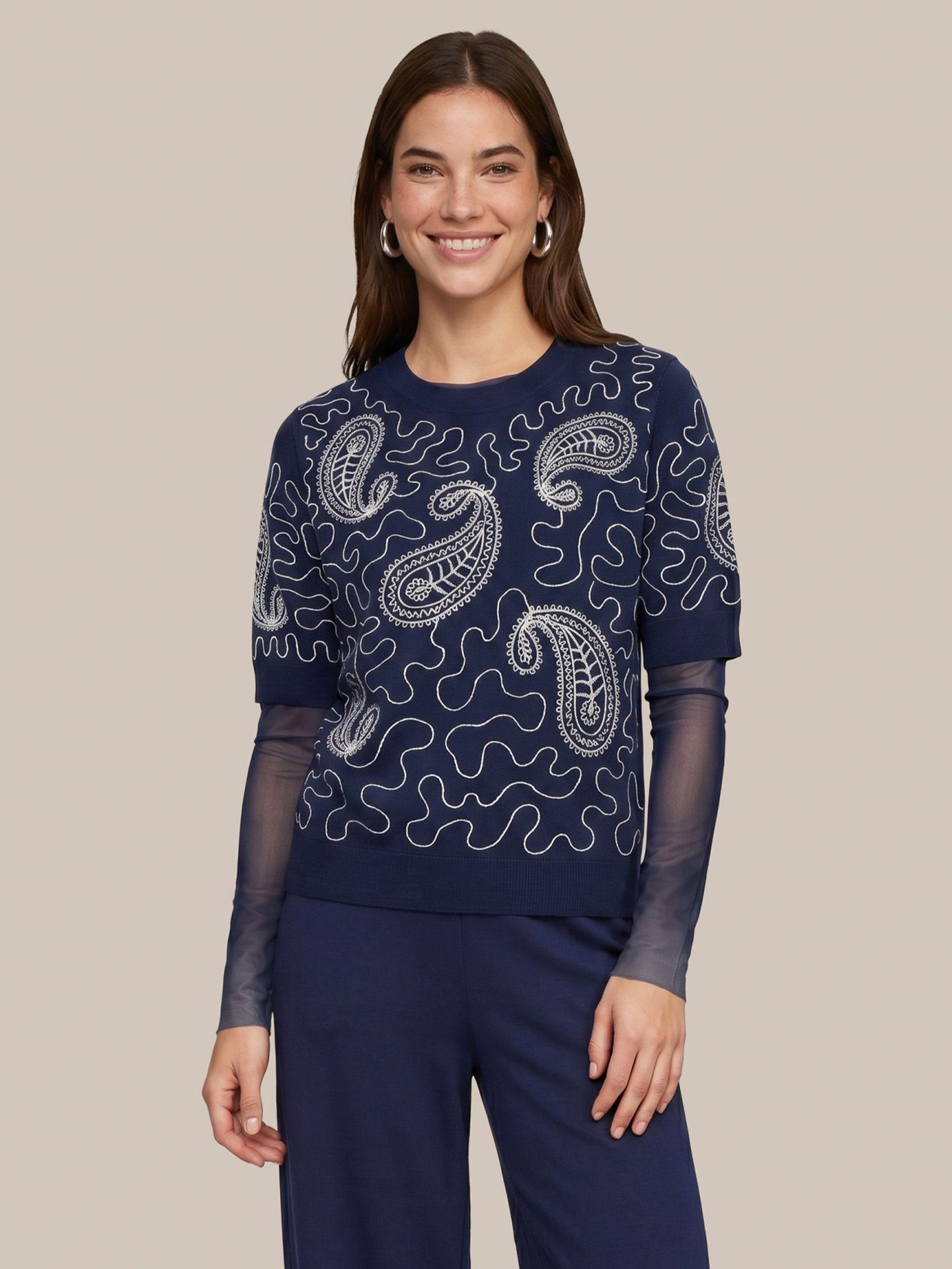 C&S The Label Pull-over Paisley Blauw 00084049-1300