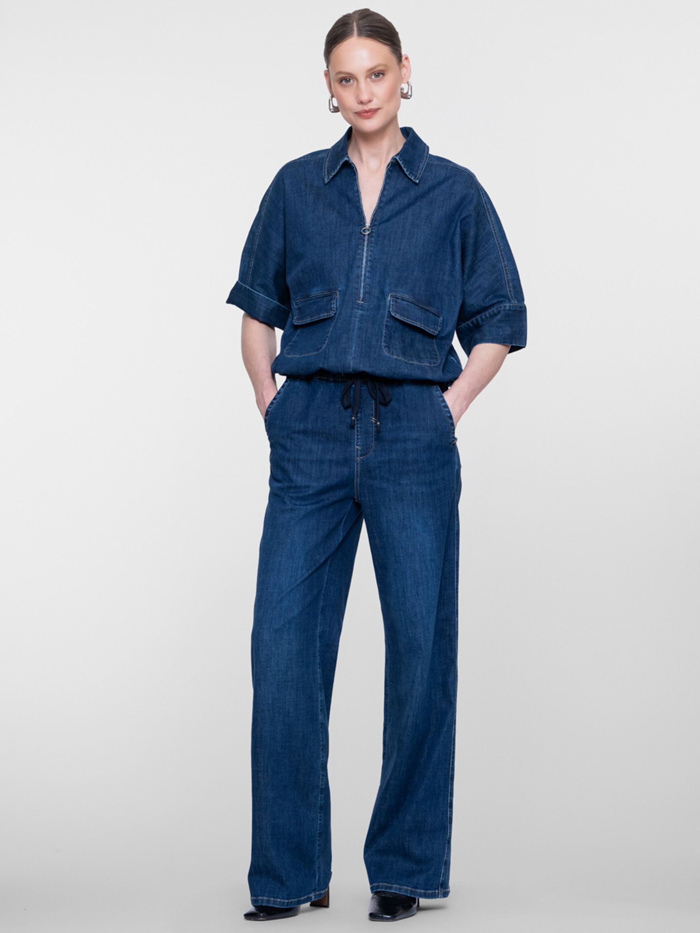 Geisha Wide Leg Jeans Maaike Blauw 00084085-780