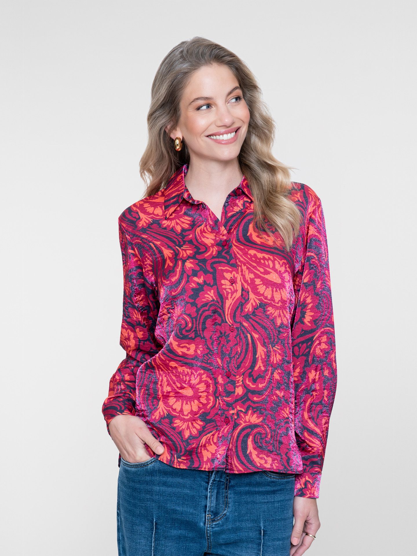 Geisha Blouse Celine Rood 00084094-4800