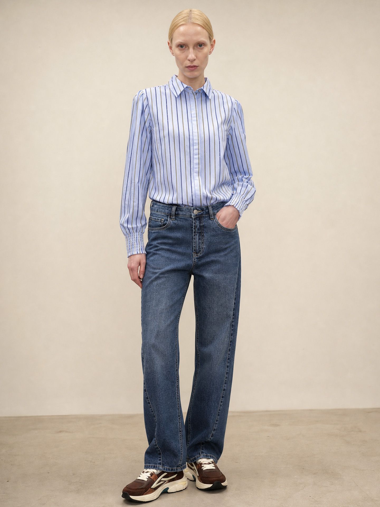 Geisha Blouse Nada Blauw 00084118-1600