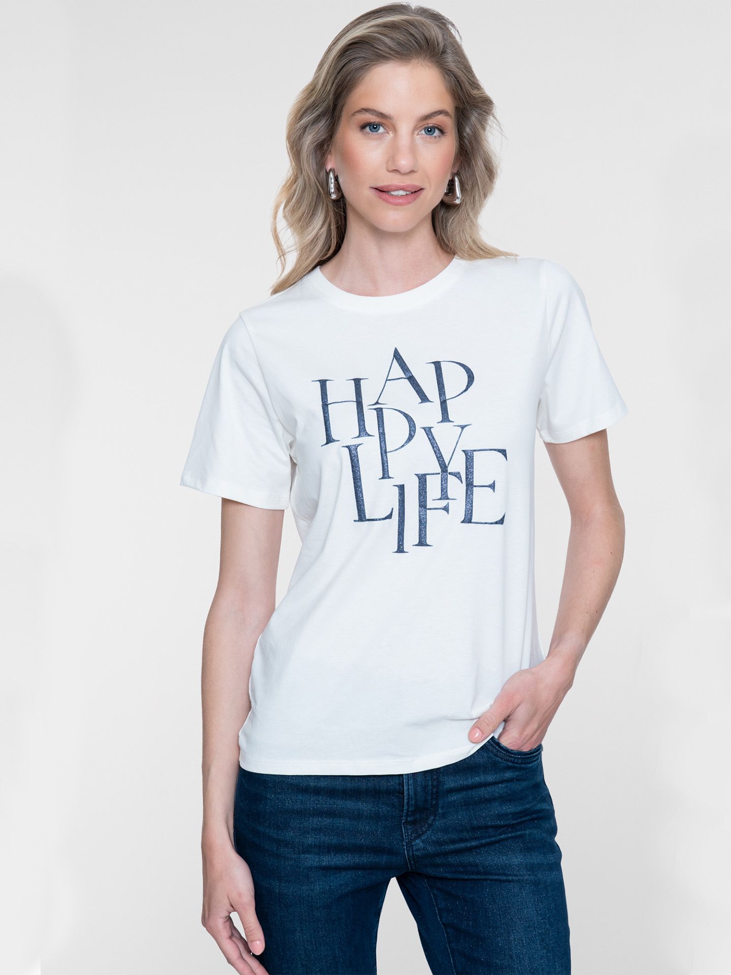 Geisha T-shirt Naomi Off white 00084125-5050