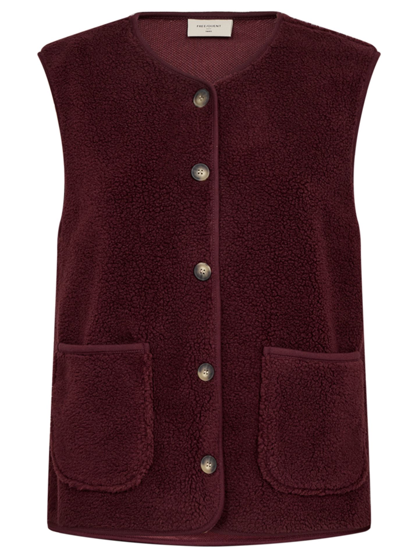 Freequent Gilet Teddy Rood 00084151-3600