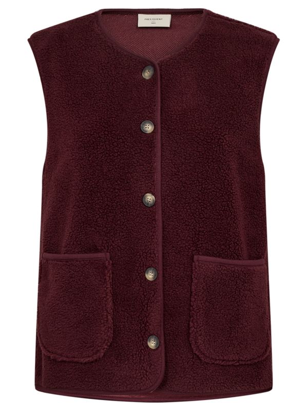 Freequent Gilet Teddy Rood 2900081154020