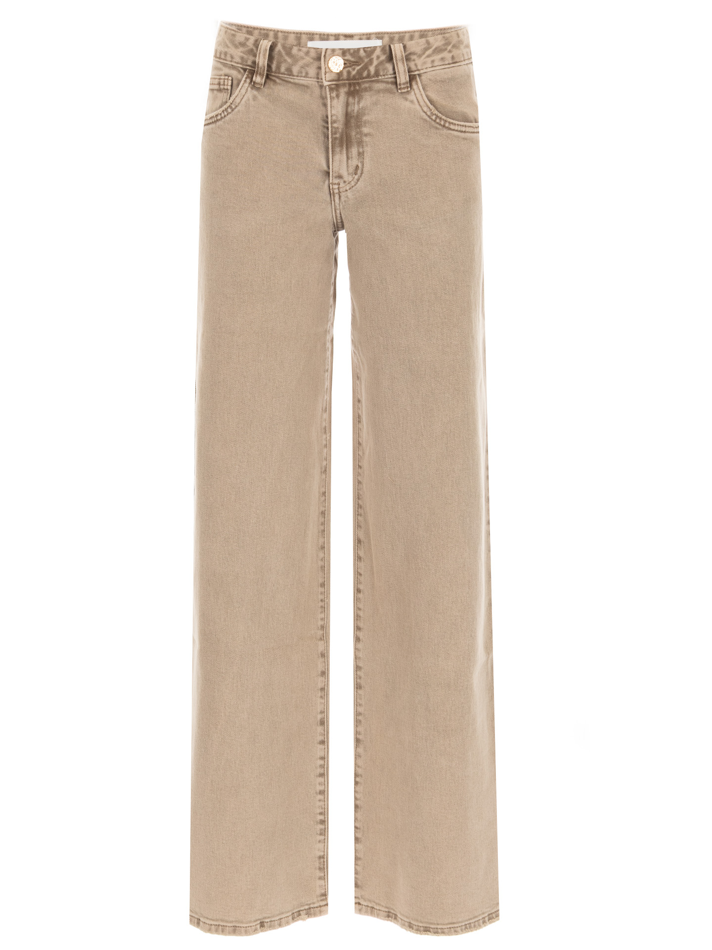 Queen Hearts Wide Jeans Rachel Camel - Schijvens Mode