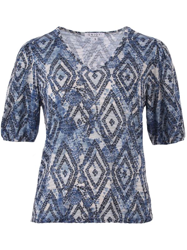 Enjoy Womenswear T-shirt Ella Blauw 2900081271024