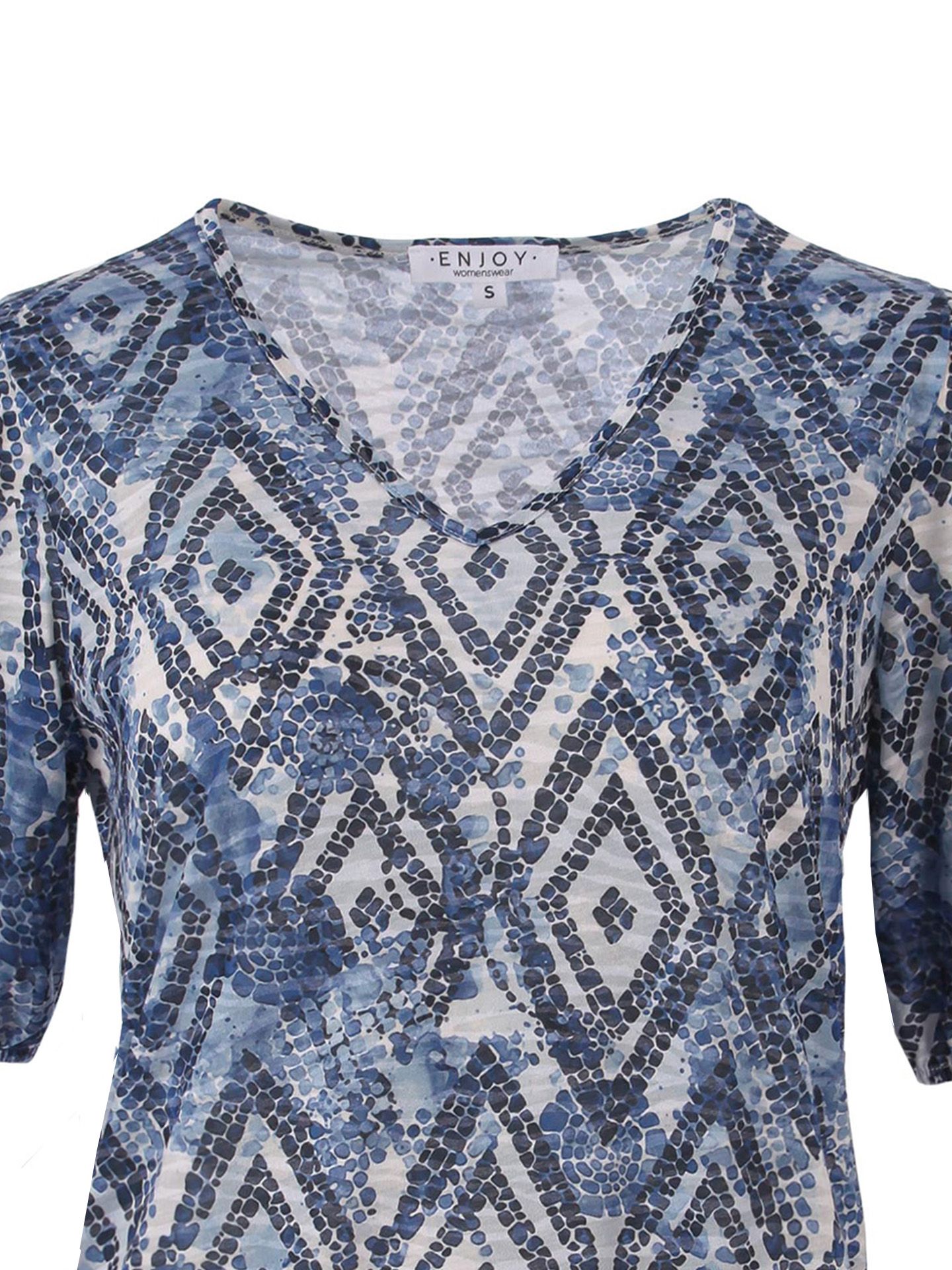 Enjoy Womenswear T-shirt Ella Blauw 00084210-1500