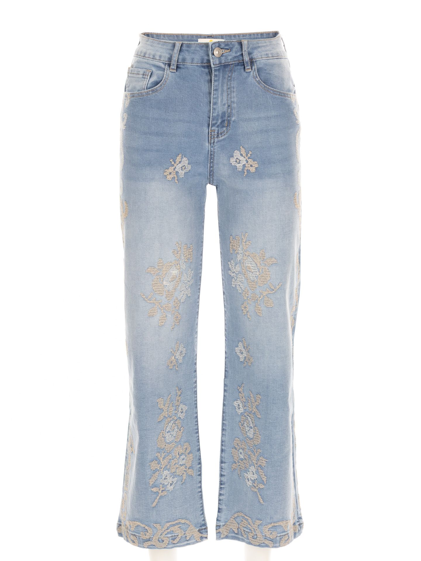 Maison Onado Wide Jeans Romy Blauw 00084234-500