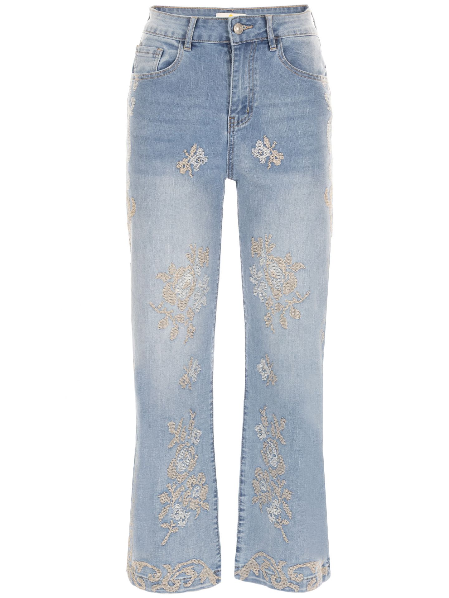 Maison Onado Wide Jeans Romy Blauw 00084234-500