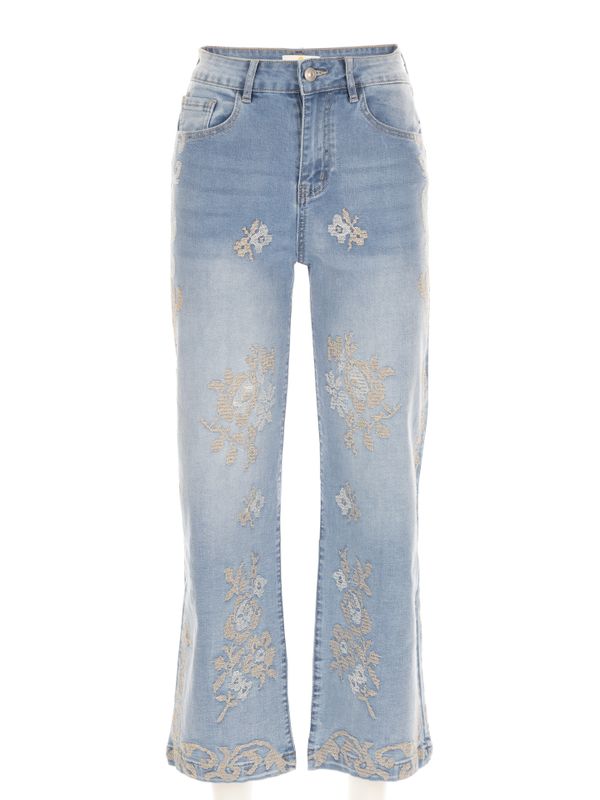 Maison Onado Wide Jeans Romy Blauw 2900081315056