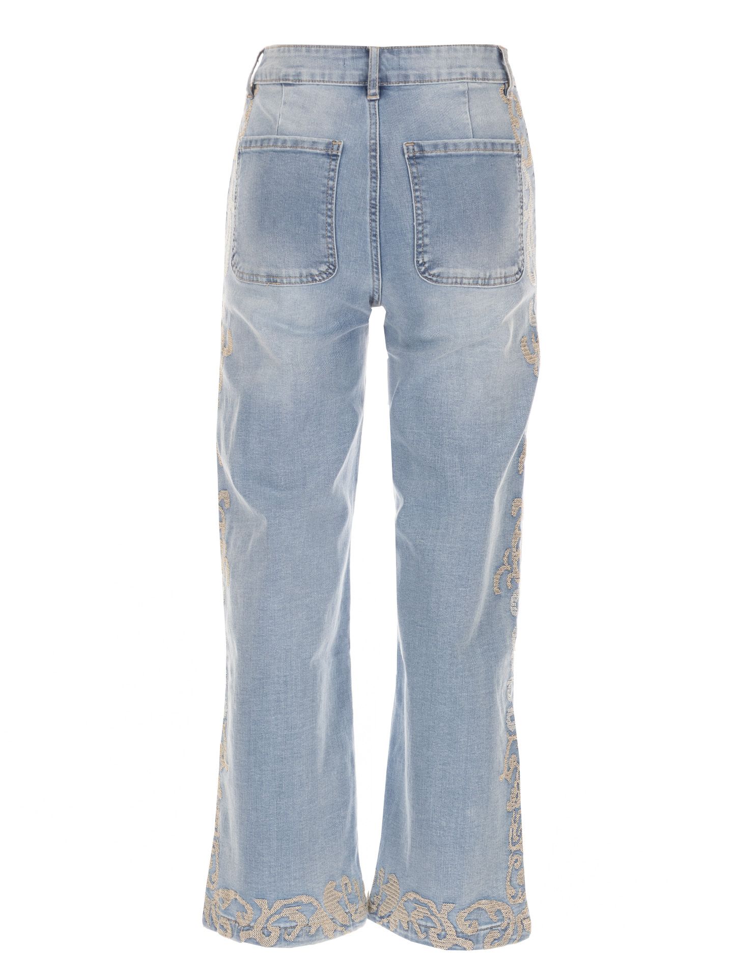 Maison Onado Wide Jeans Romy Blauw 00084234-500