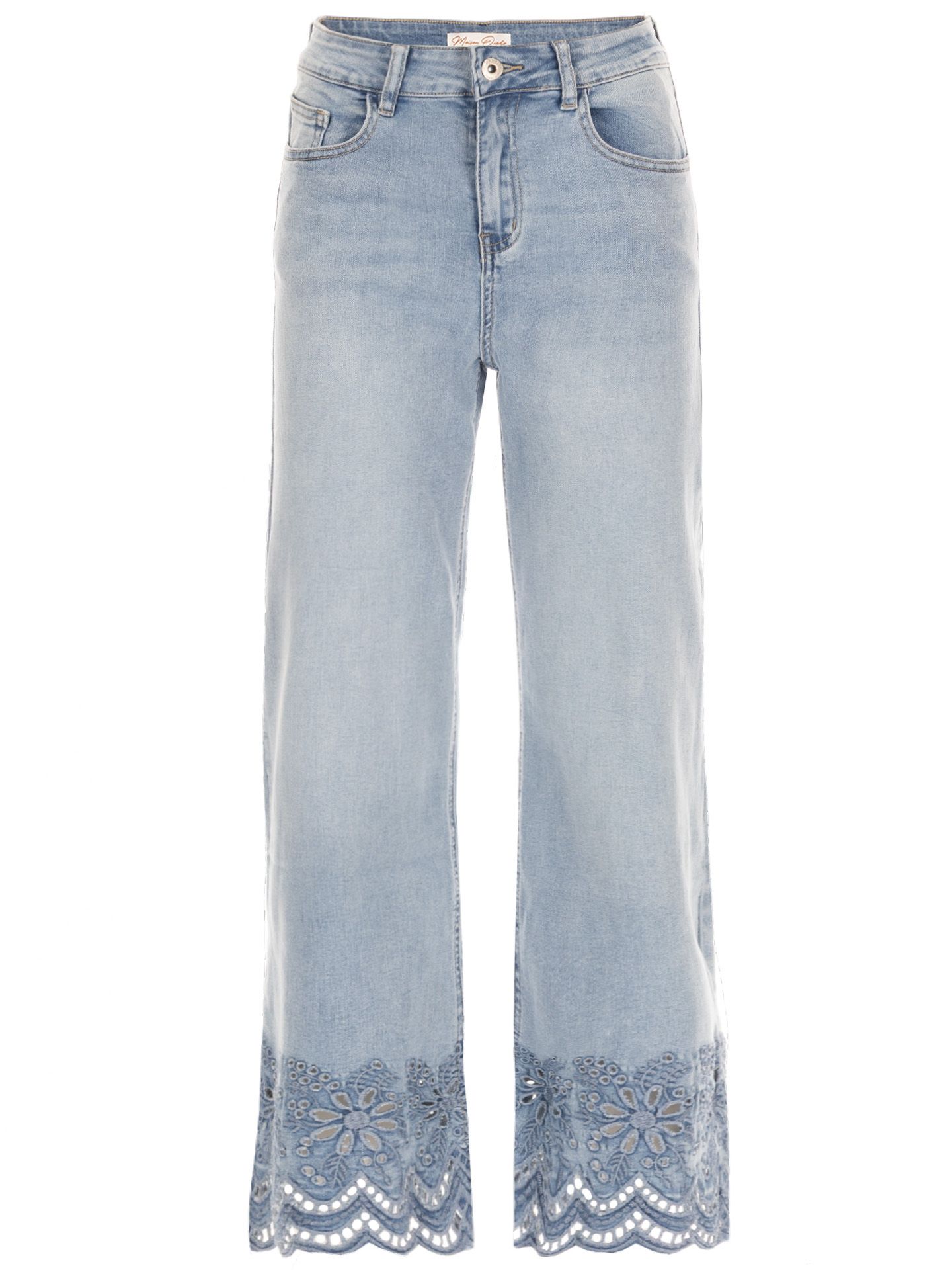 Maison Onado Straight Jeans Renske Blauw 00084239-500
