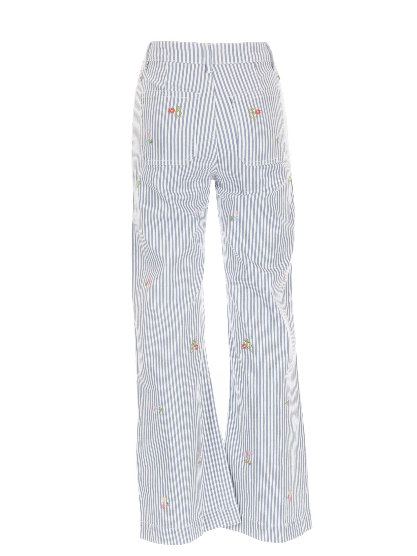 Maison Onado Straight Jeans Flower Blauw 00084249-1600