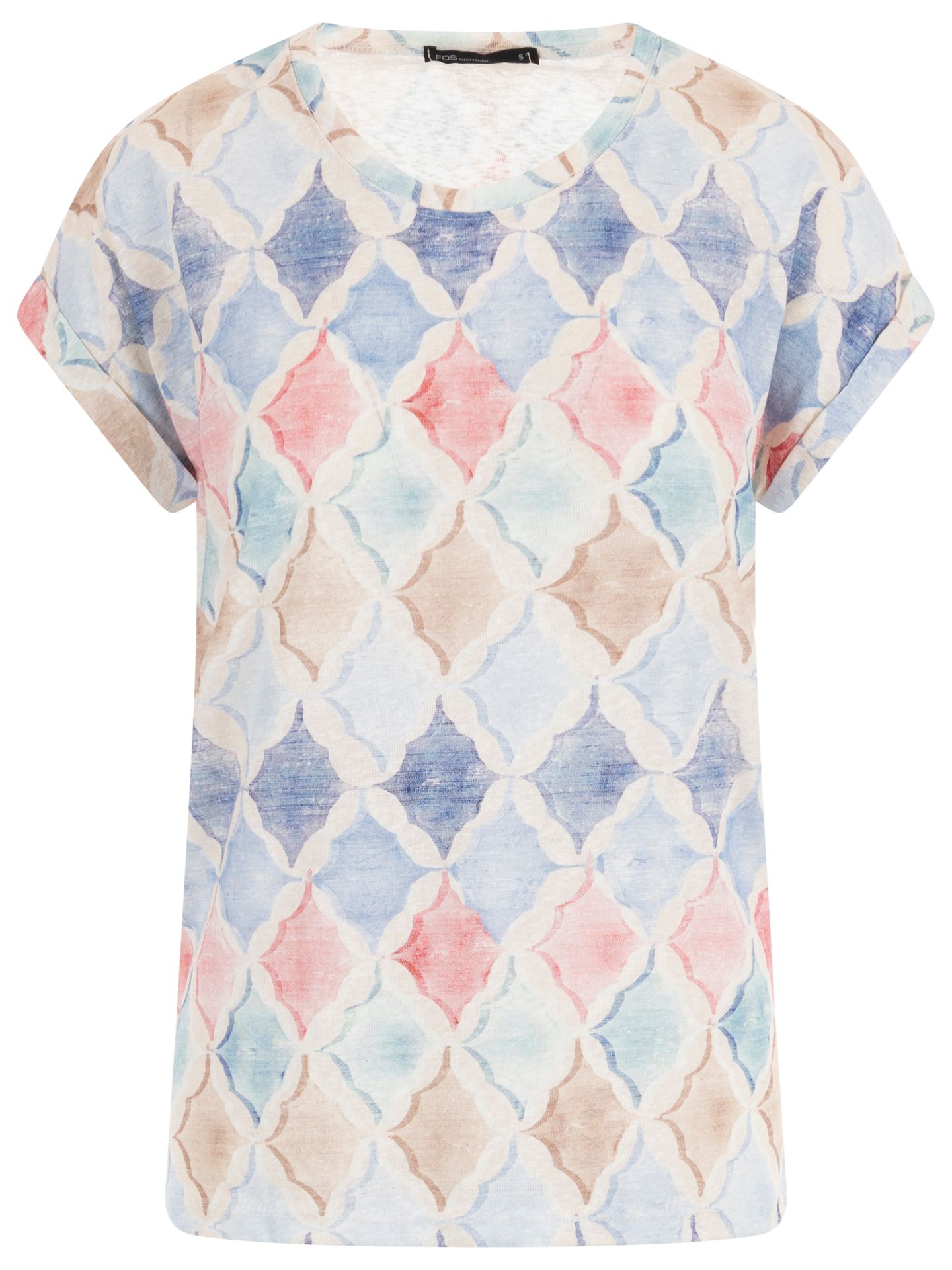 FOS Fashion T-shirt tinus Blauw 00084315-1600