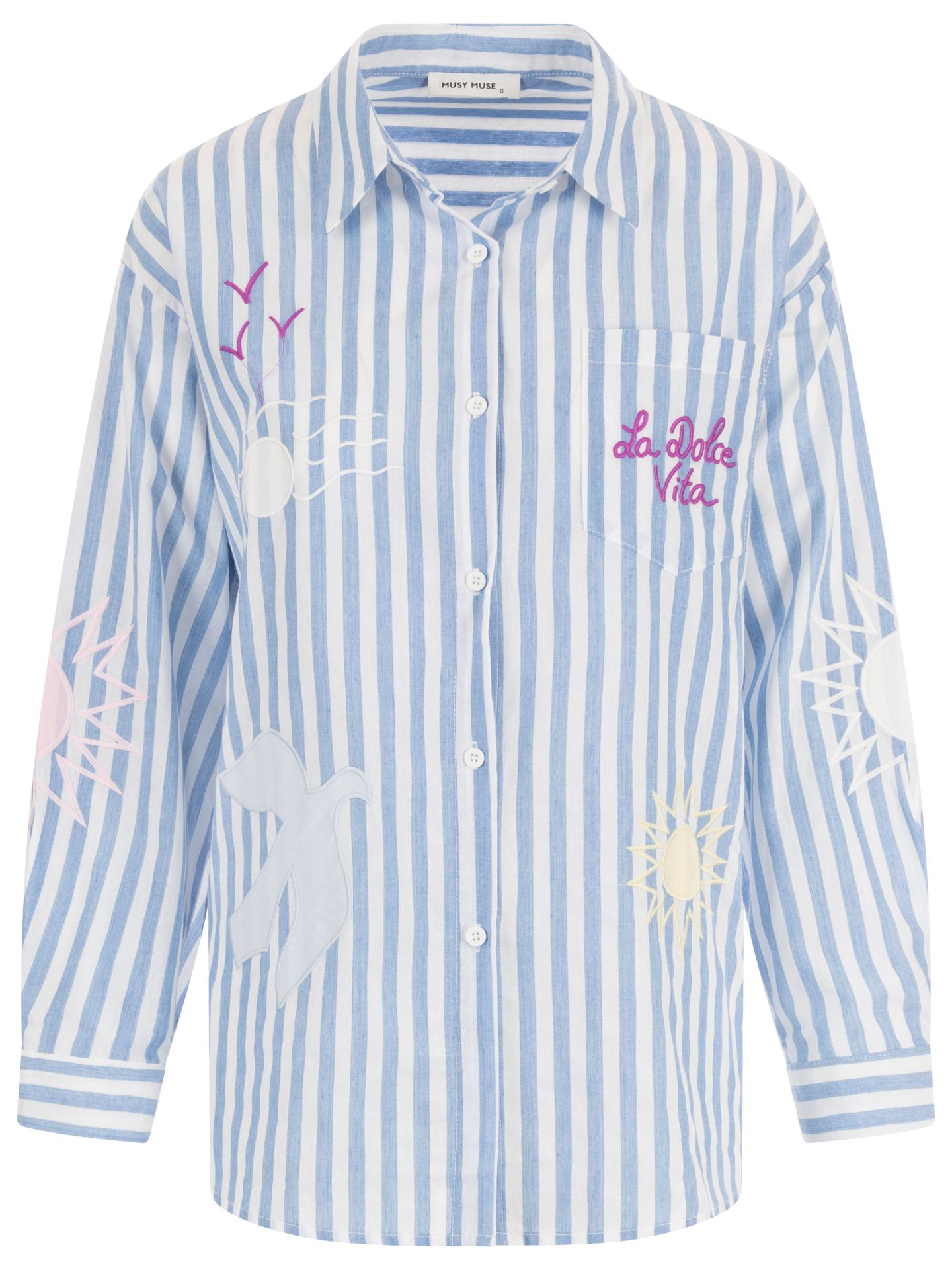 Musy Muse Blouse Renee Blauw 00084347-1600