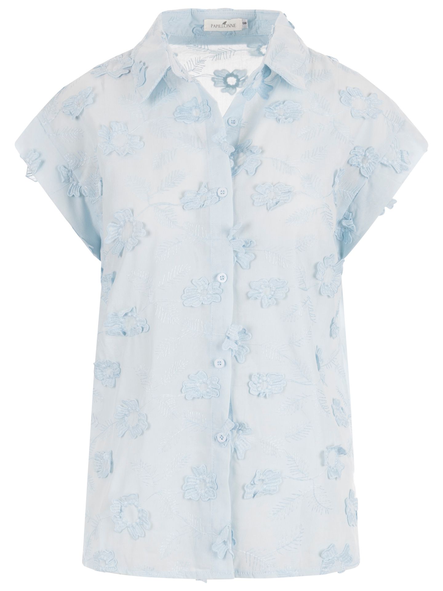 Papillonne Blouse Caresse Blauw 00084364-1600