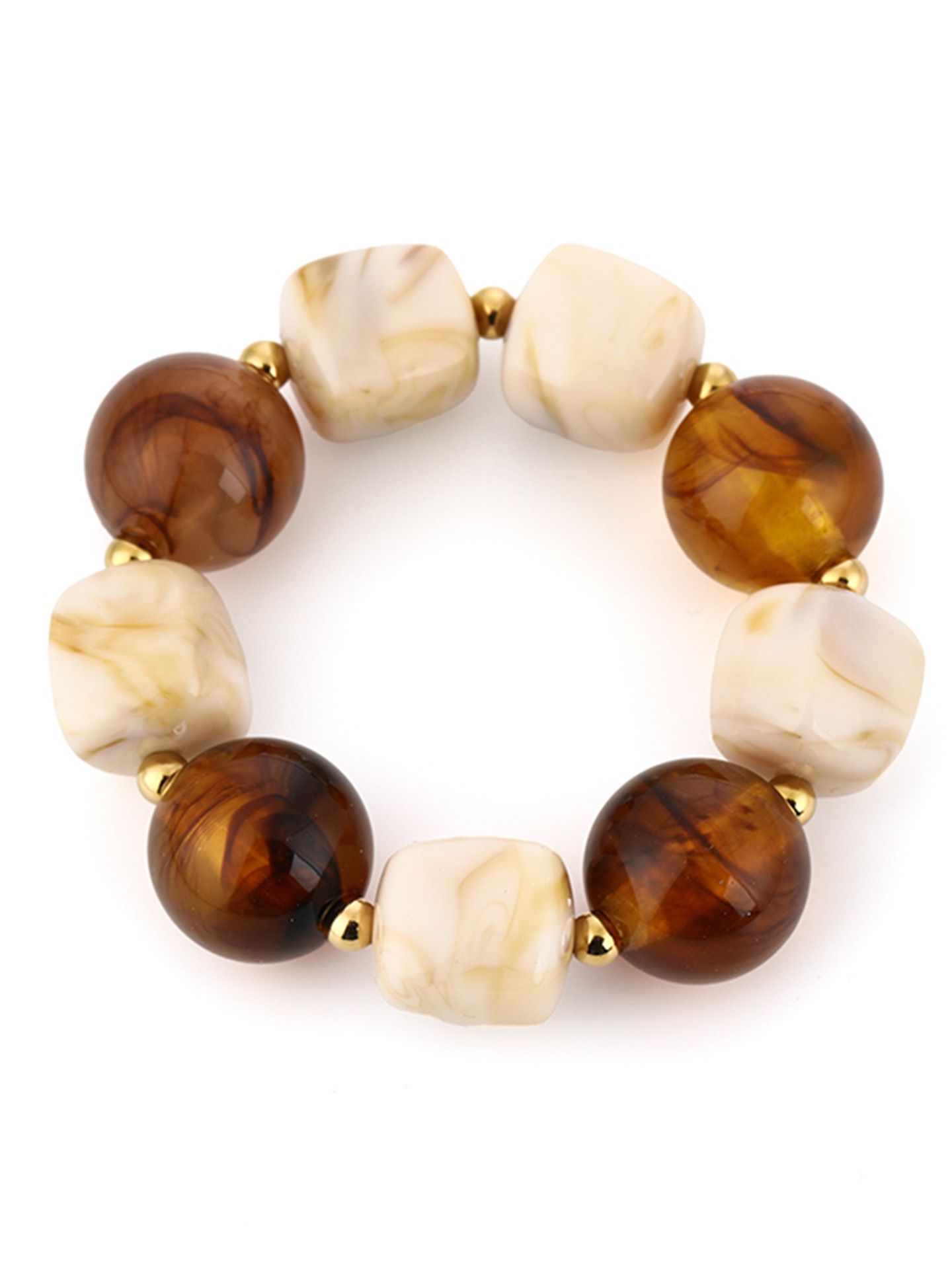 Schijvens mode Armband Gea Bruin 00084444-5800