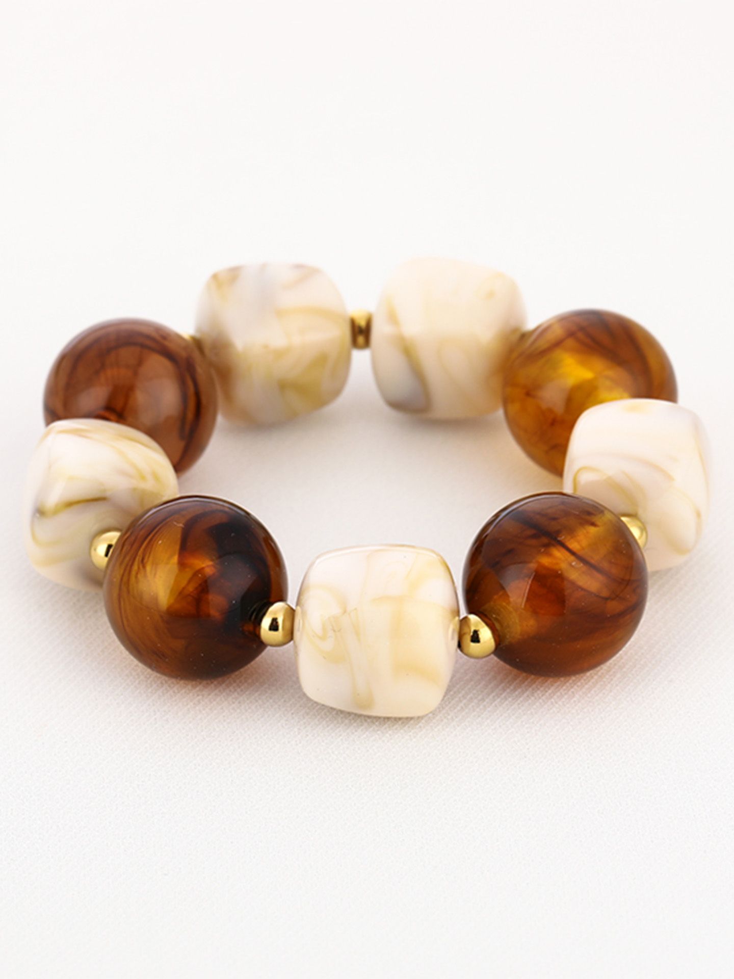 Schijvens mode Armband Gea Bruin 00084444-5800