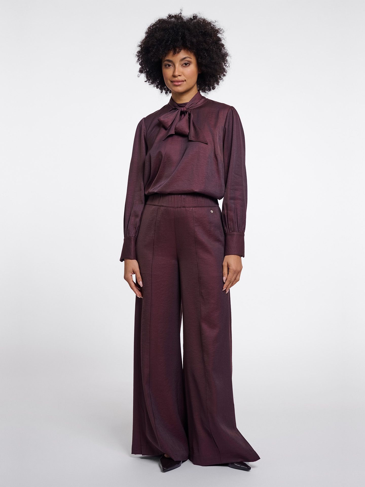 Rino & Pelle Wide Leg Broek Nena Paars 00084518-4100
