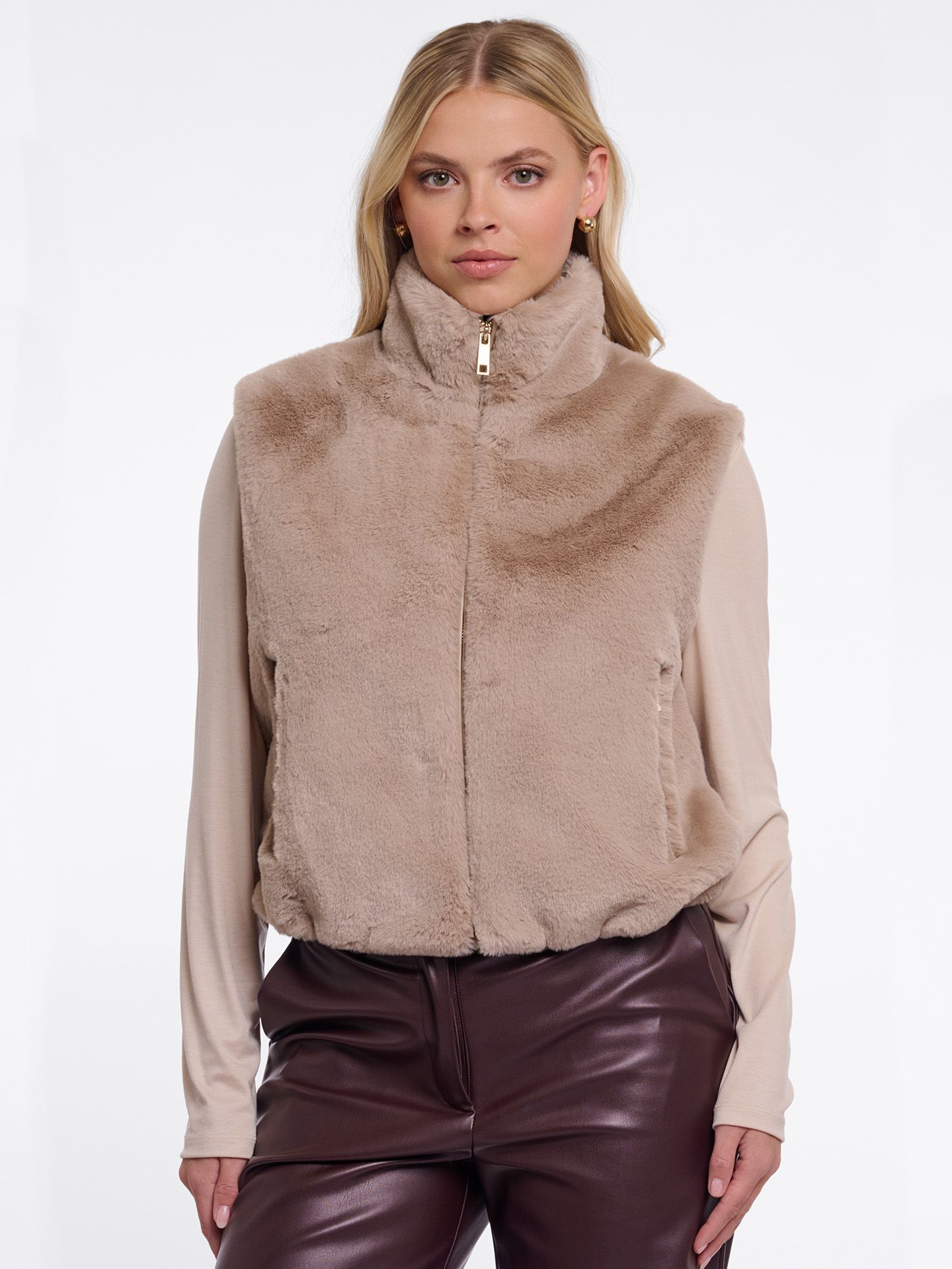 Rino & Pelle Gilet Nikki Taupe 00084524-5510