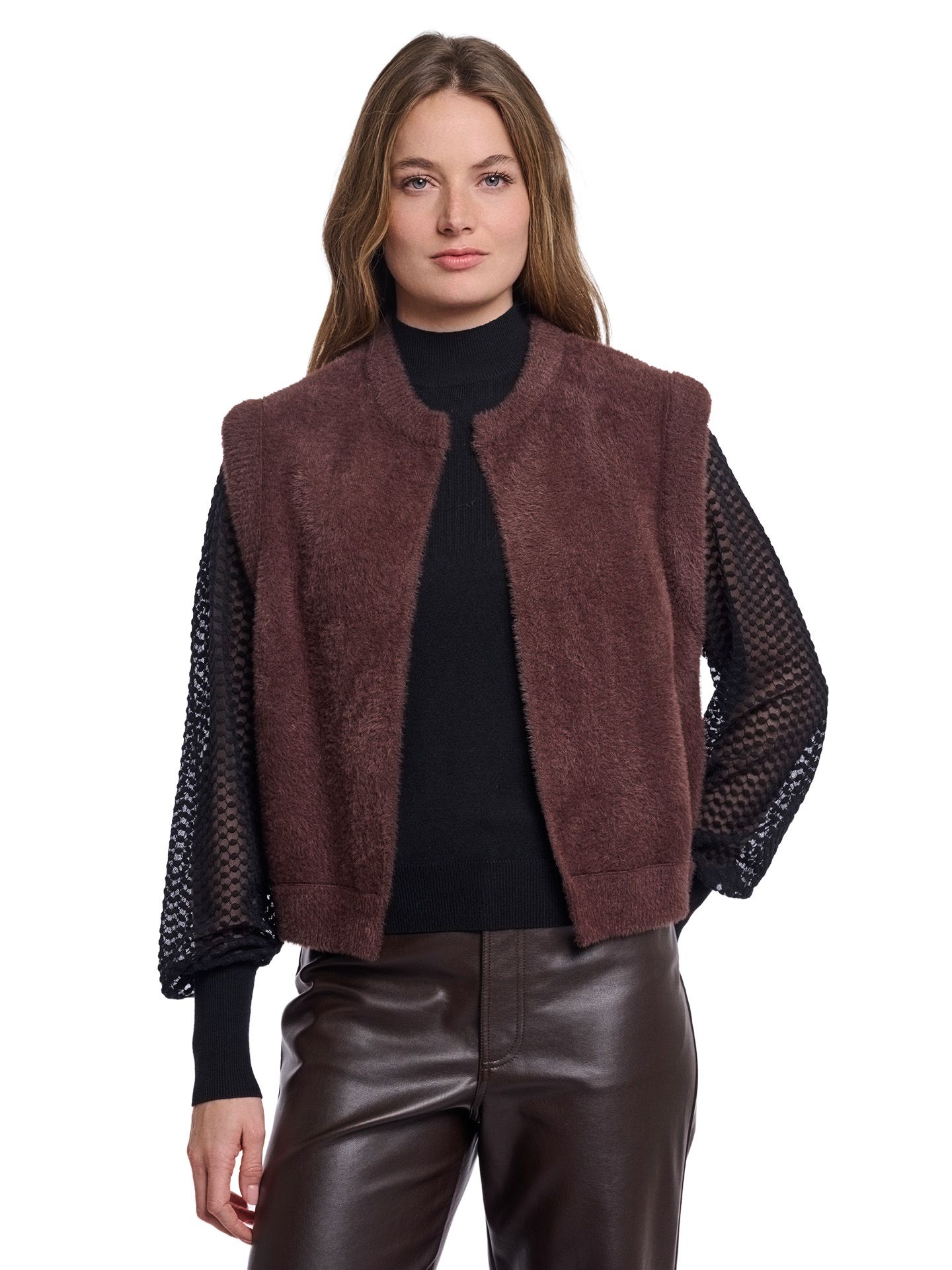 Rino & Pelle Vest Elona Bruin 00084528-5800