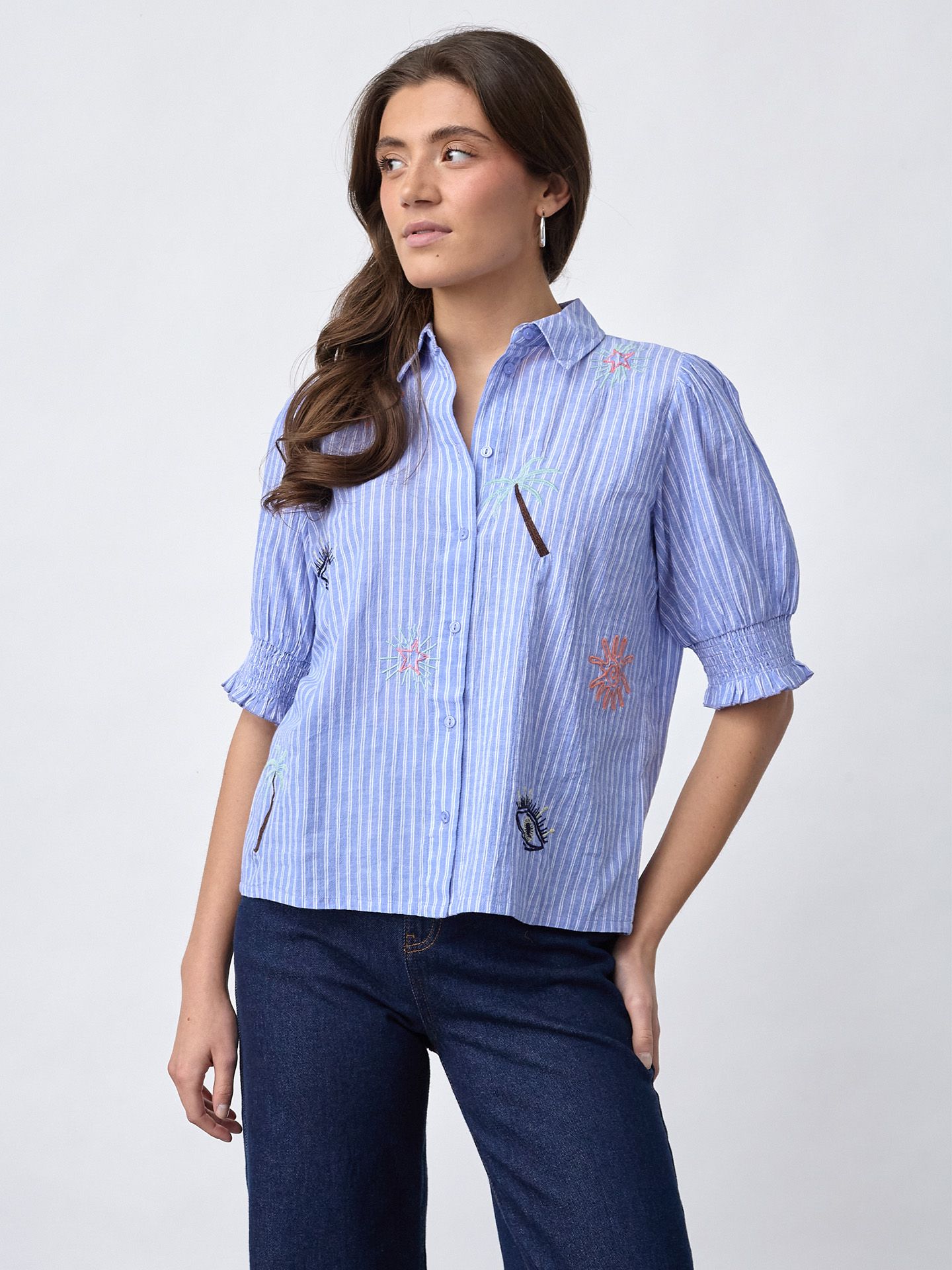Sisters Point Blouse Isola Blauw 00084739-1600