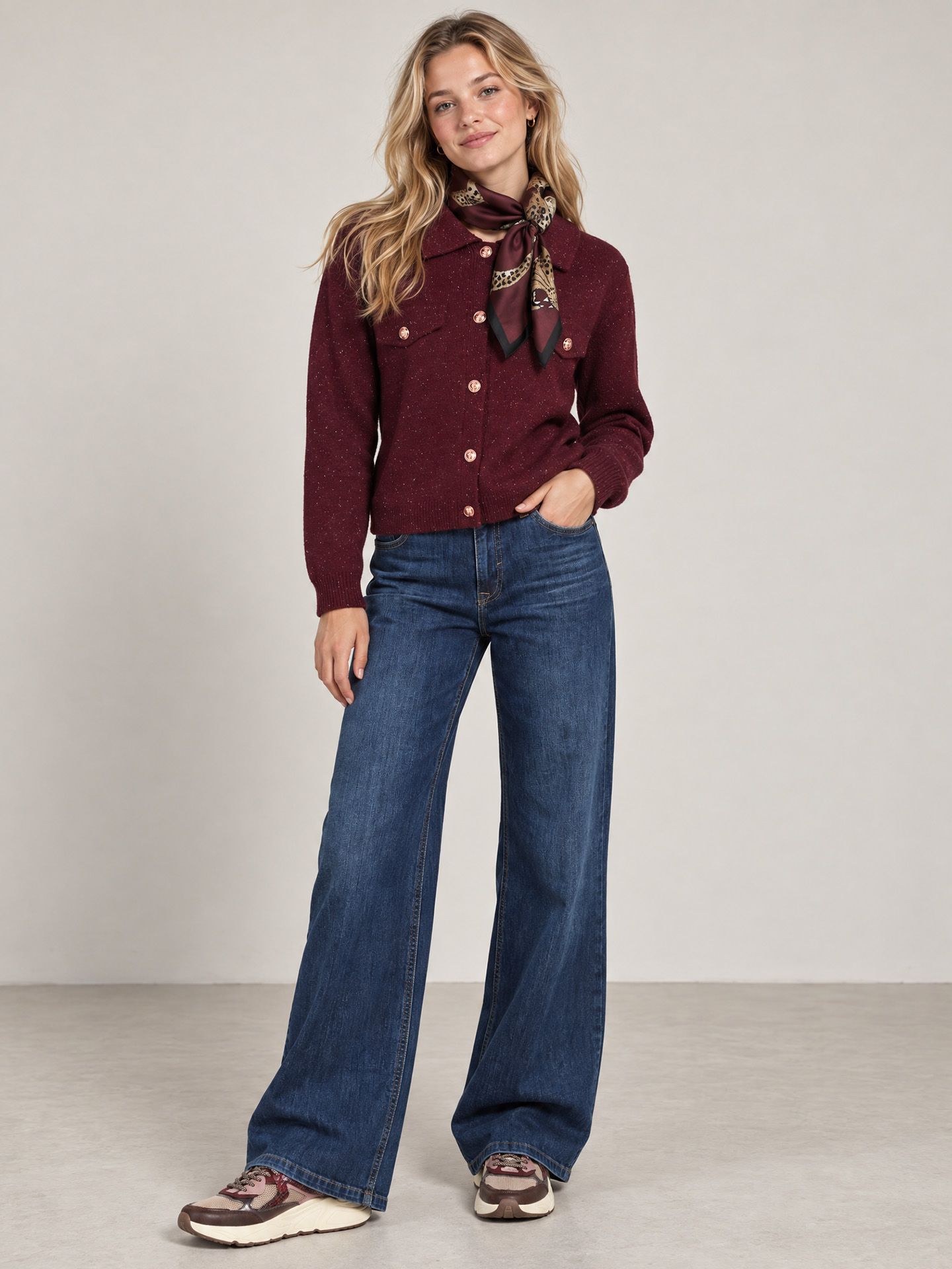 C&S The Label Trui Camille Rood 00084776-3600