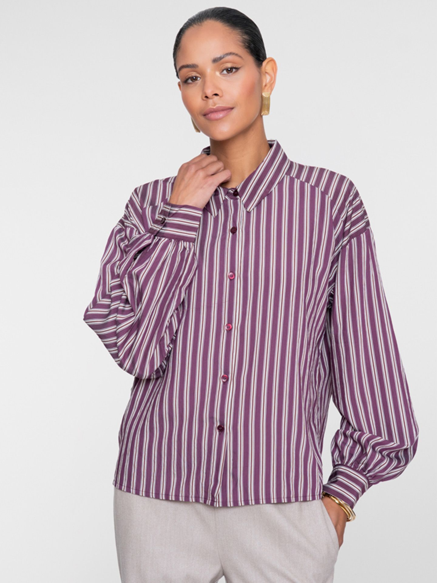 Geisha Blouse Irma Paars 00084852-4100