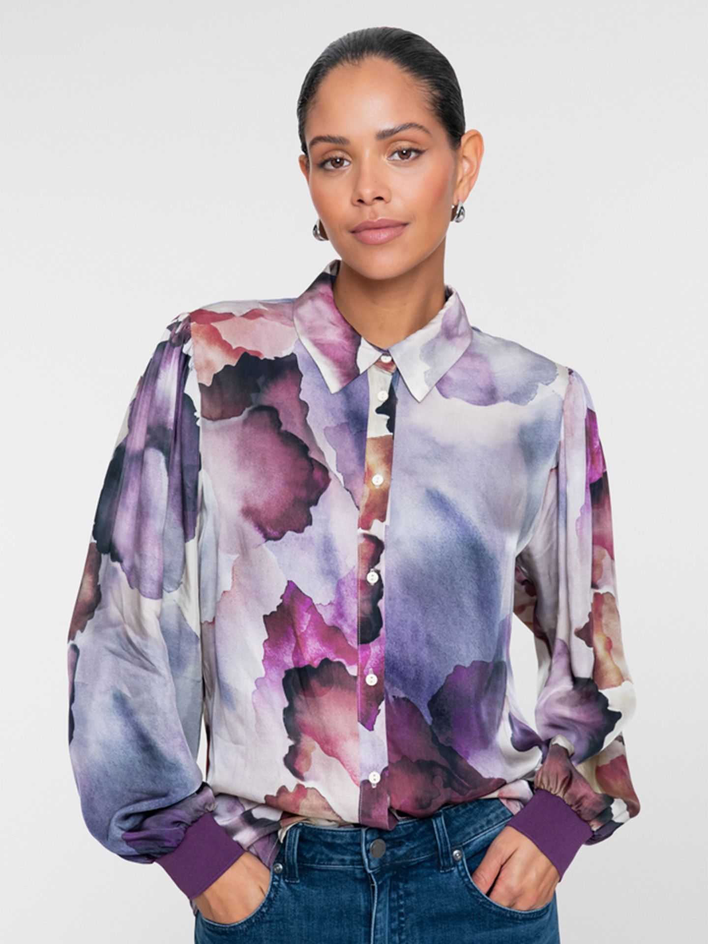 Geisha Blouse Annelijn Paars 00084859-4100