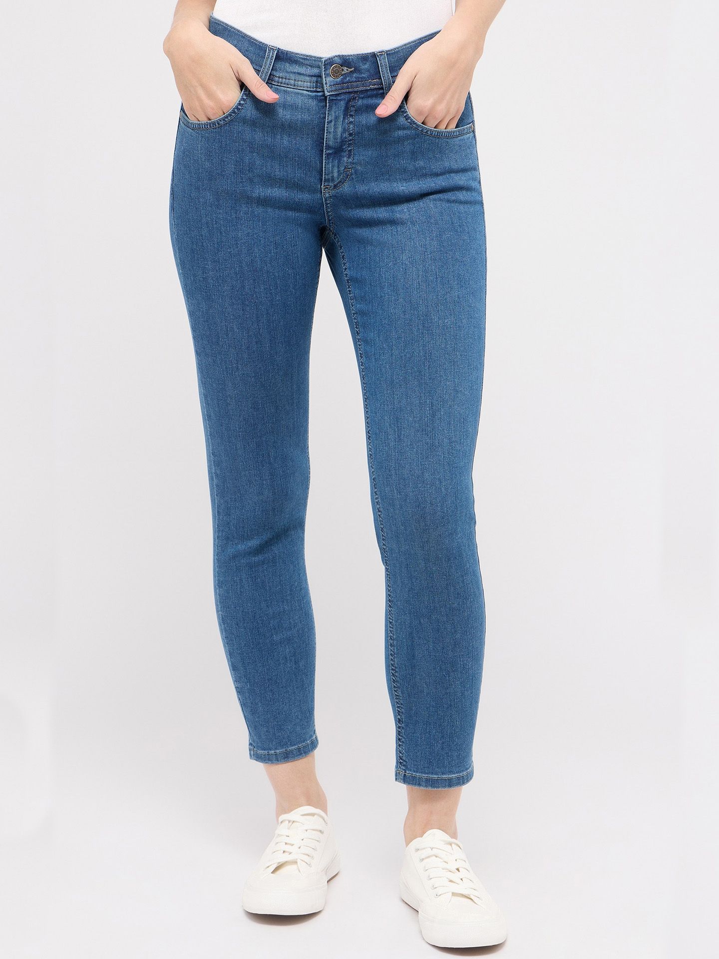 Angels Slim Fit Jeans Ornella Blauw 00084902-800