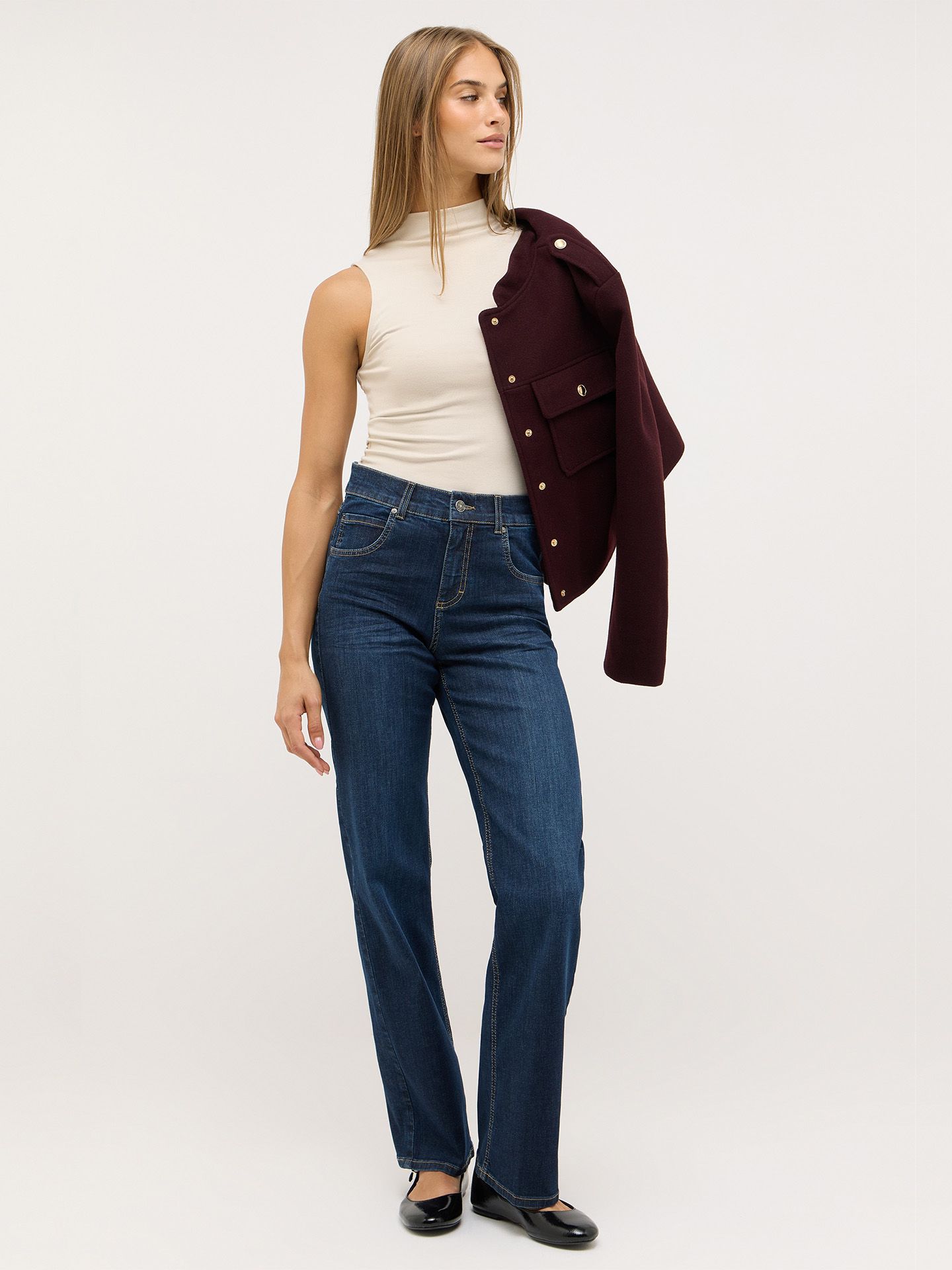 Angels Straight Jeans Lara Blauw 00084905-583