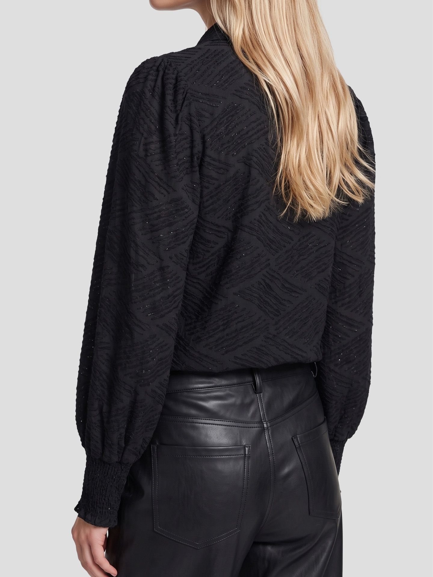 C&S The Label Blouse Lynea Zwart 00084995-7500