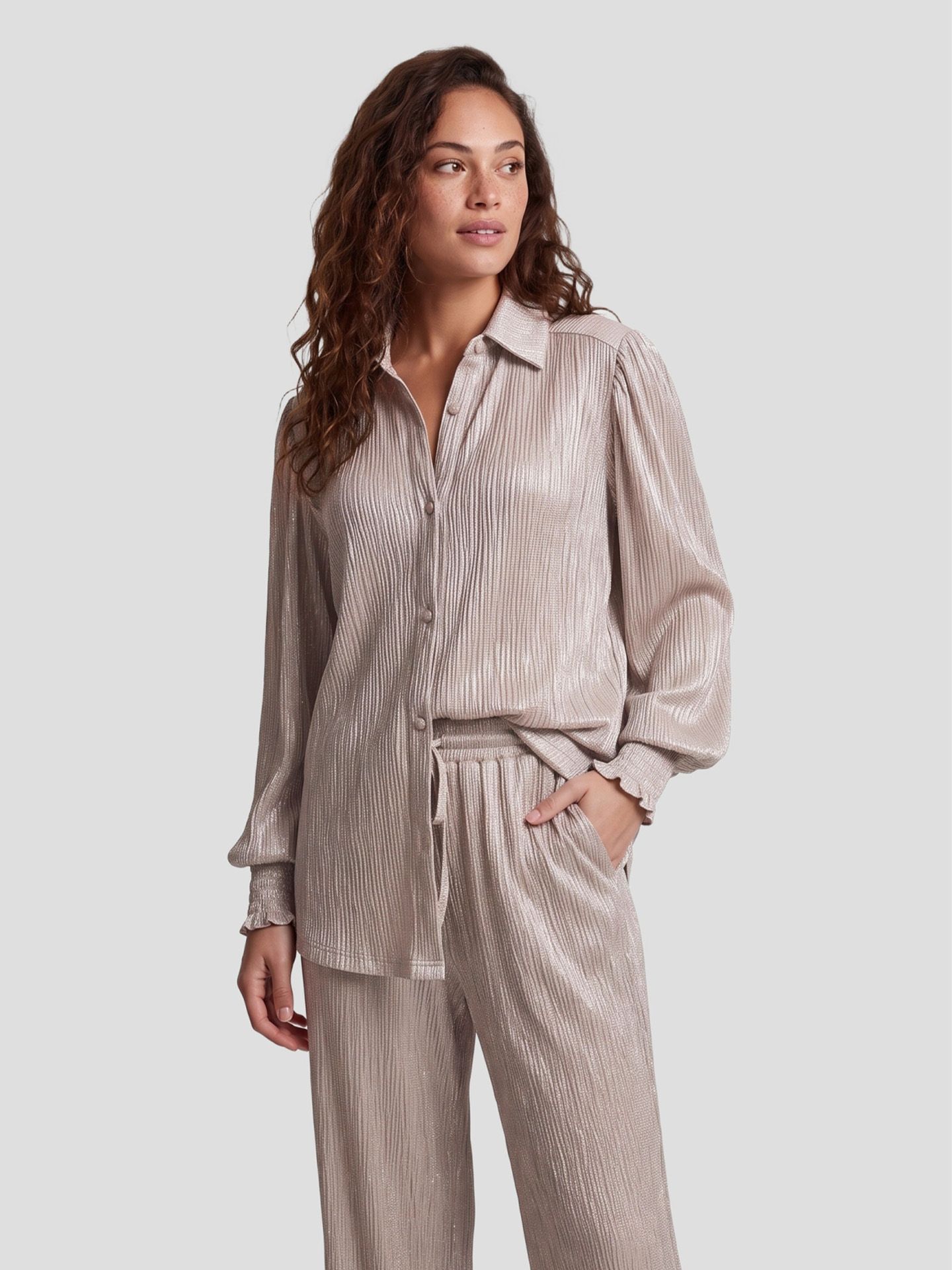 C&S The Label Blouse Lynea Beige 00084997-5201