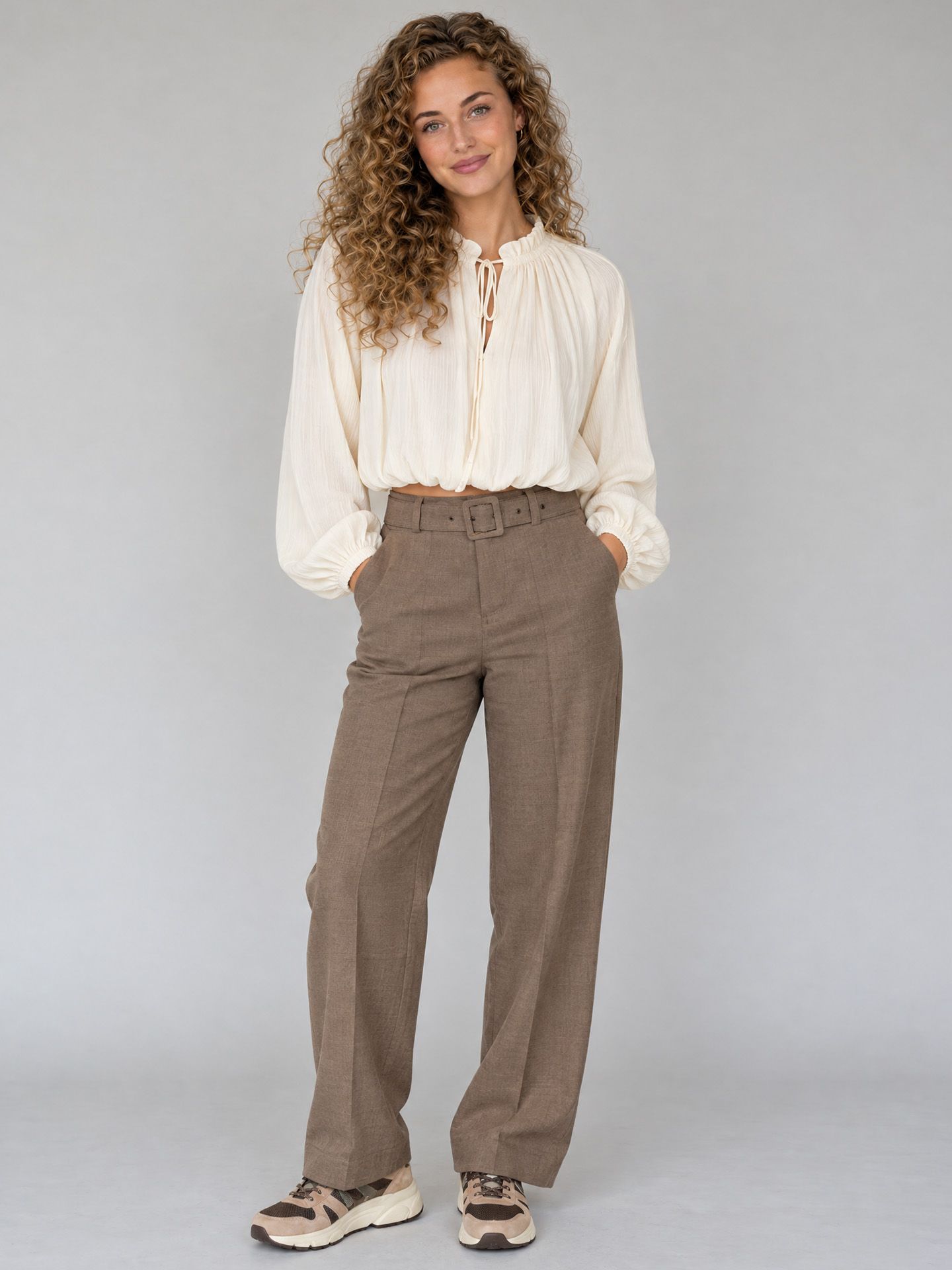 Elvira Collections Straight Broek Rumi Taupe 00085096-5500