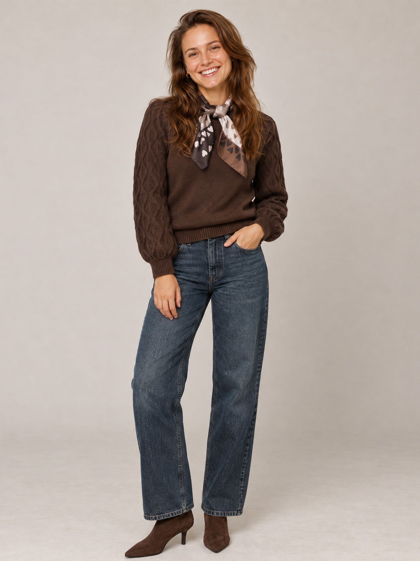 SAAR Trui Coco Bruin 00085287-5800