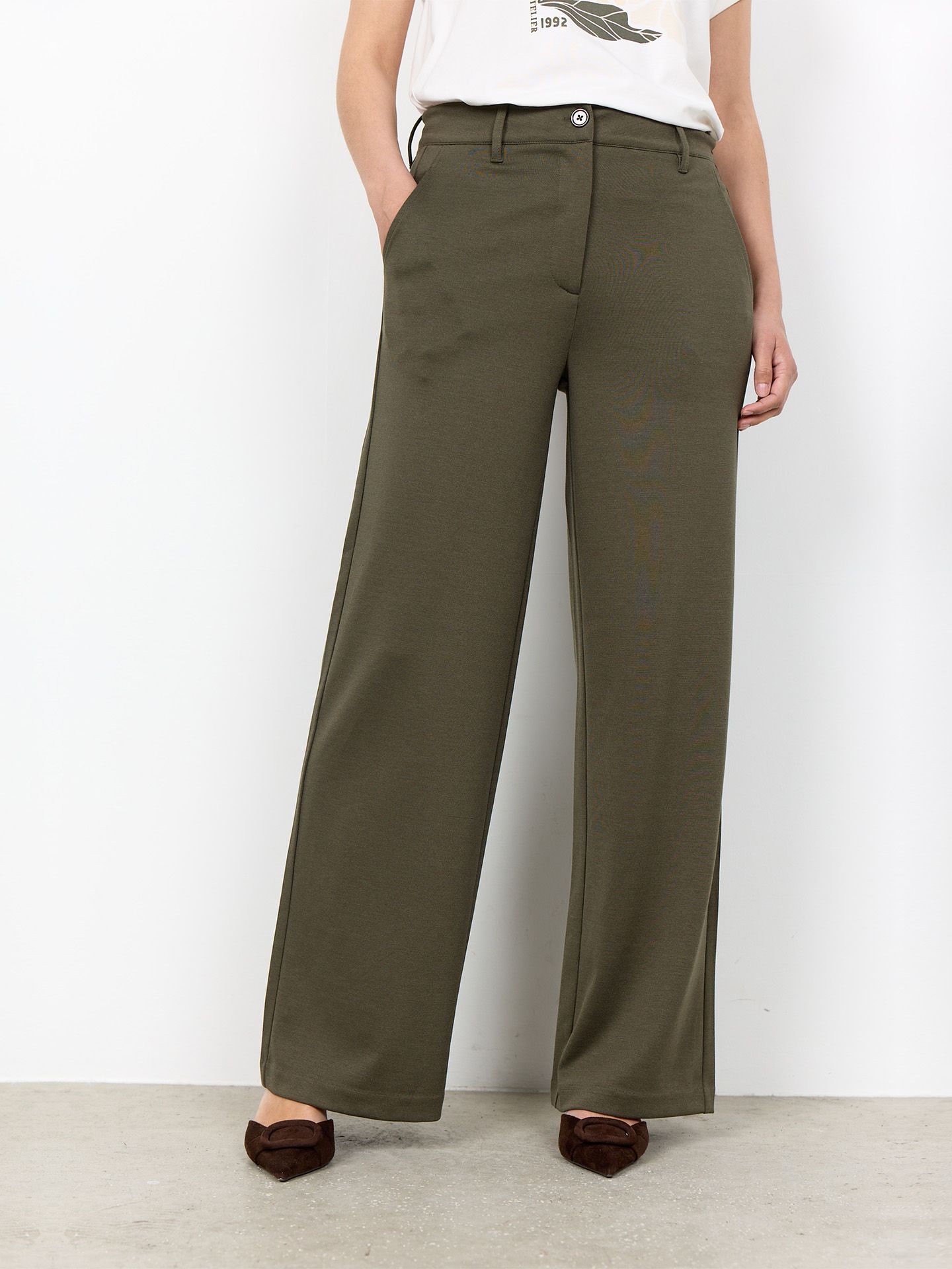 Soyaconcept Straight Broek Daniella Groen 00085302-6300