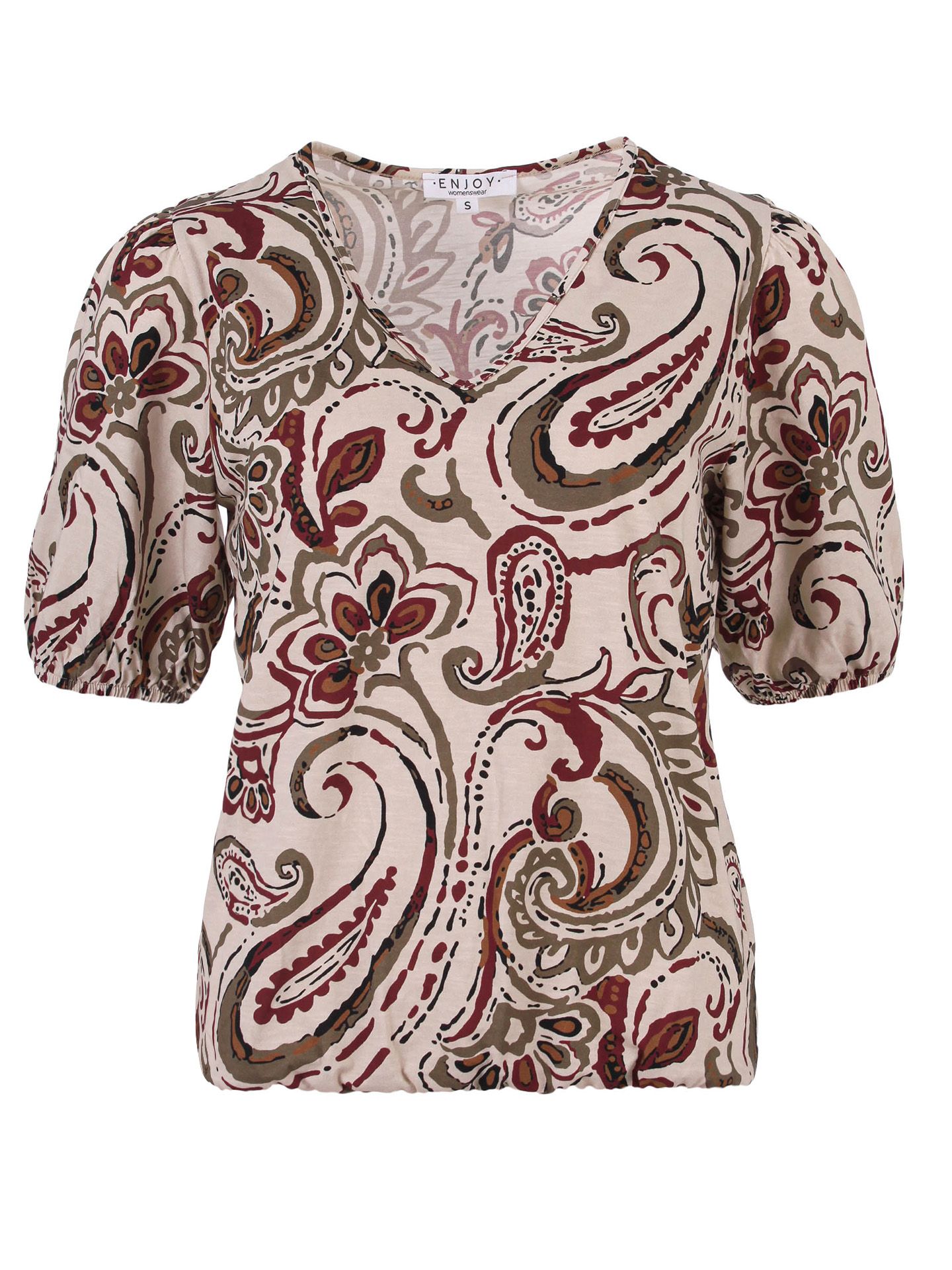 Enjoy Womenswear T-shirt Melanie Rood 00085349-3600